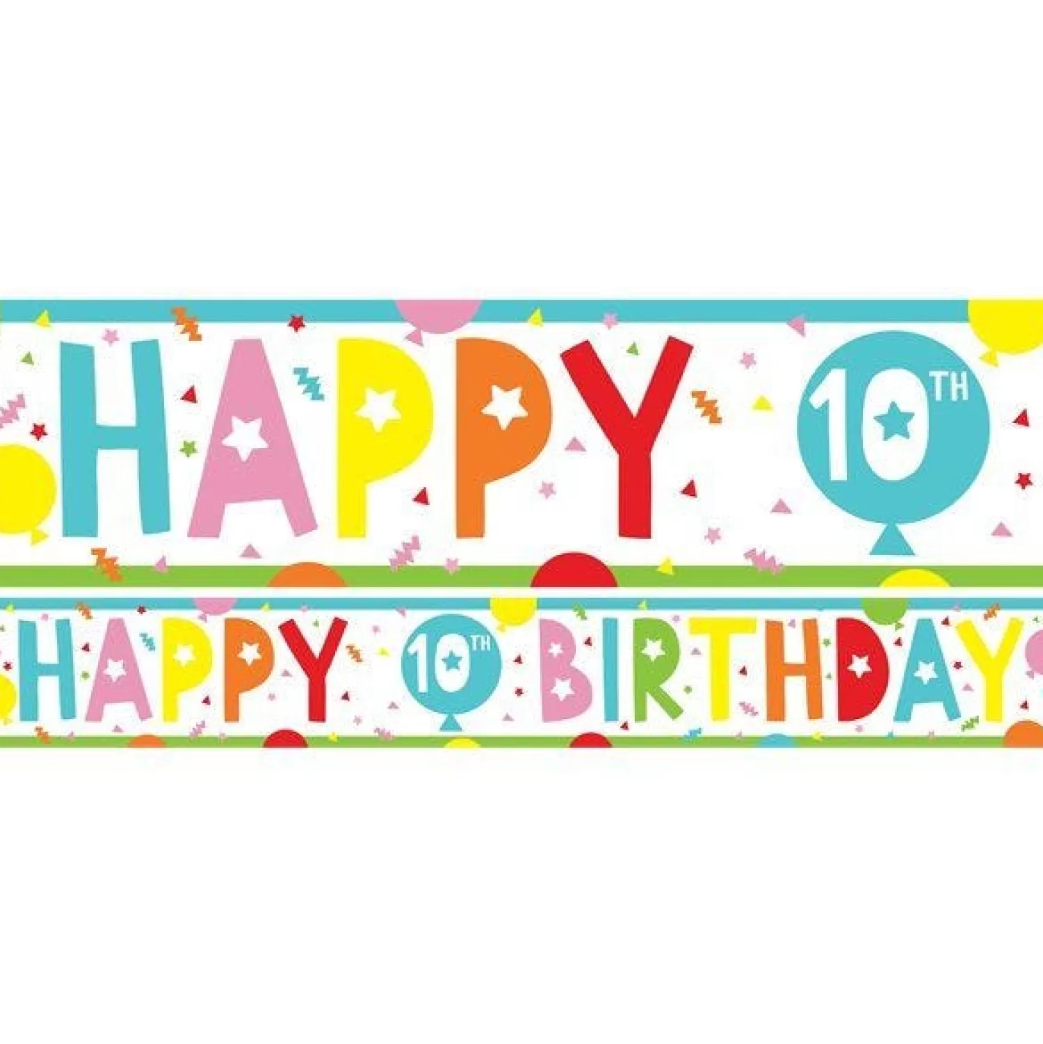 Flash Sale Party Delights 10Th Birthday Paper Banners - 1M (3Pk)