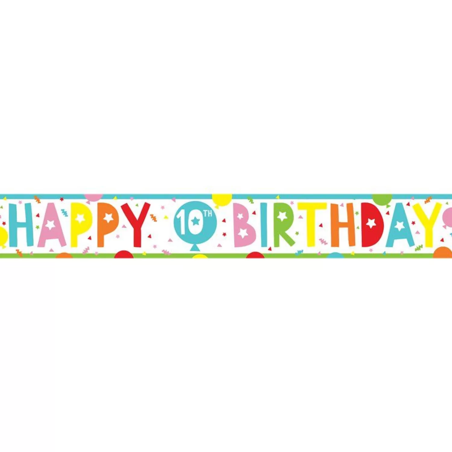 Flash Sale Party Delights 10Th Birthday Paper Banners - 1M (3Pk)