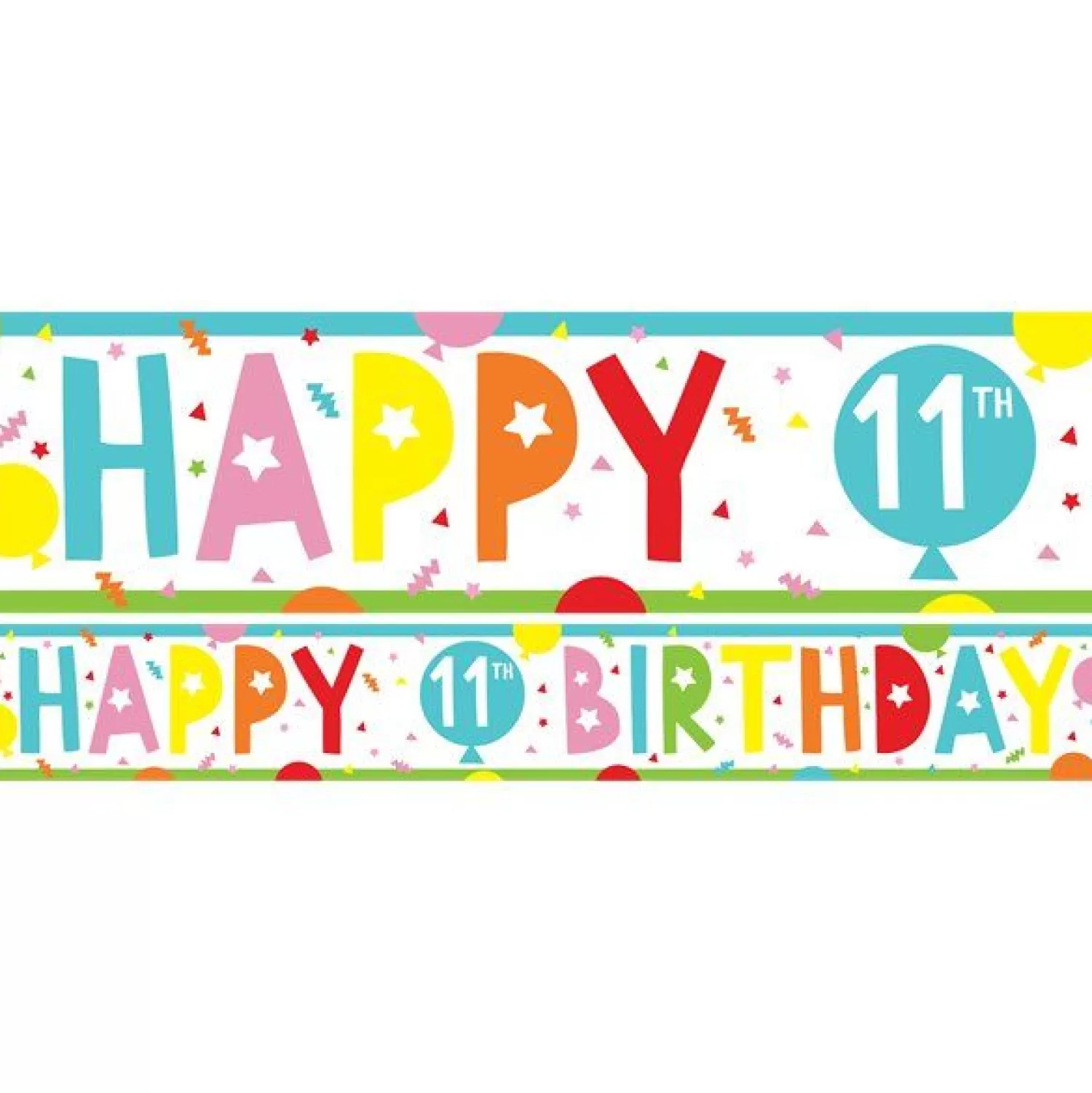 Shop Party Delights 11Th Birthday Paper Banners - 1M (3Pk)