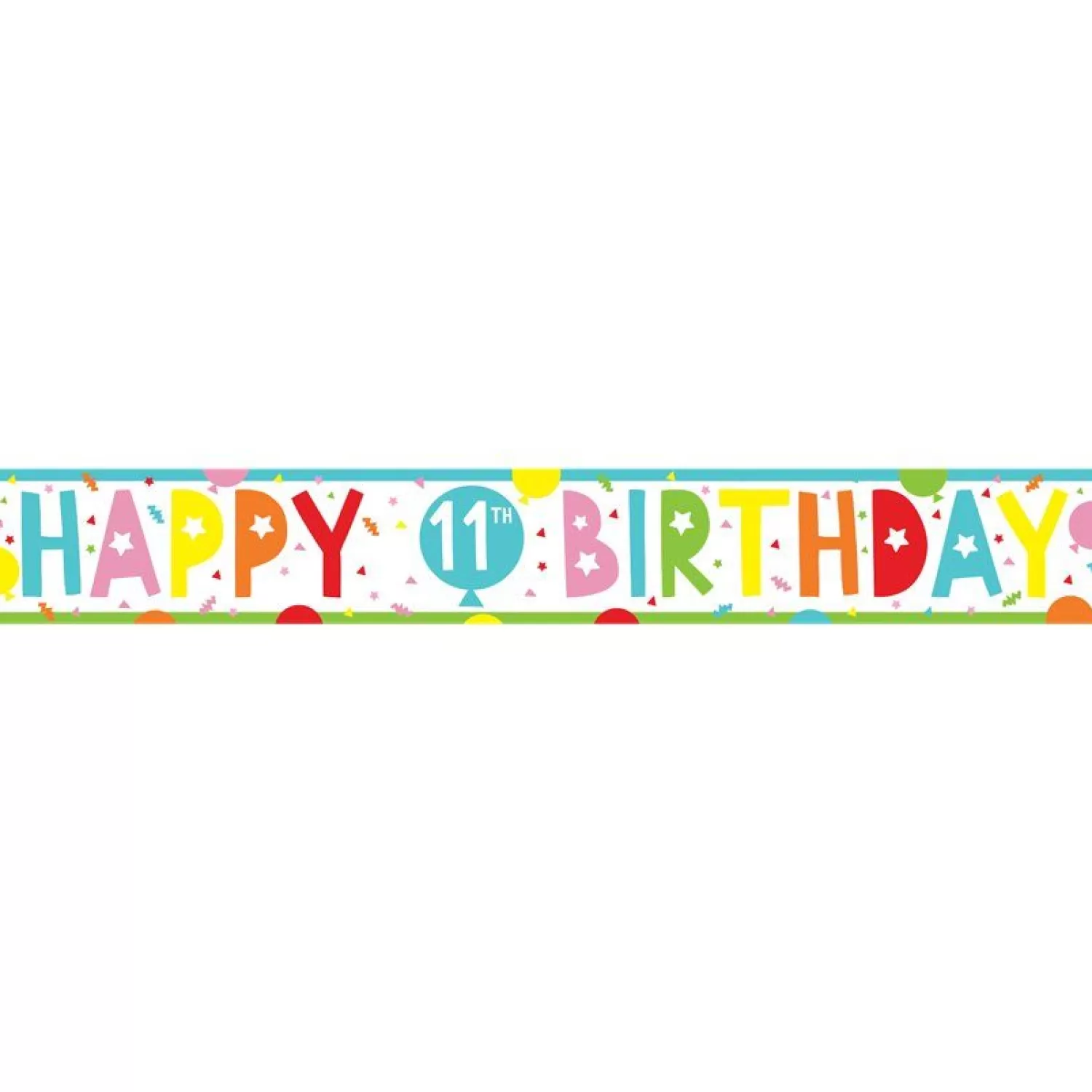 Shop Party Delights 11Th Birthday Paper Banners - 1M (3Pk)