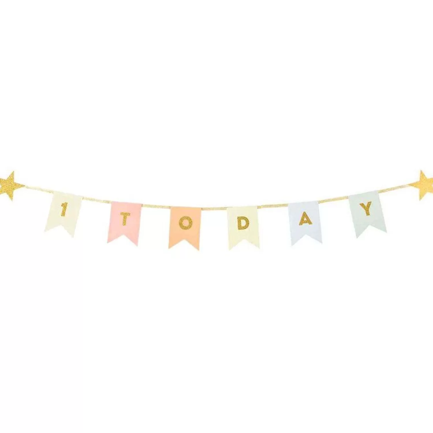 Online Party Delights 1 Today Gold Glitter Bunting - 1.5M