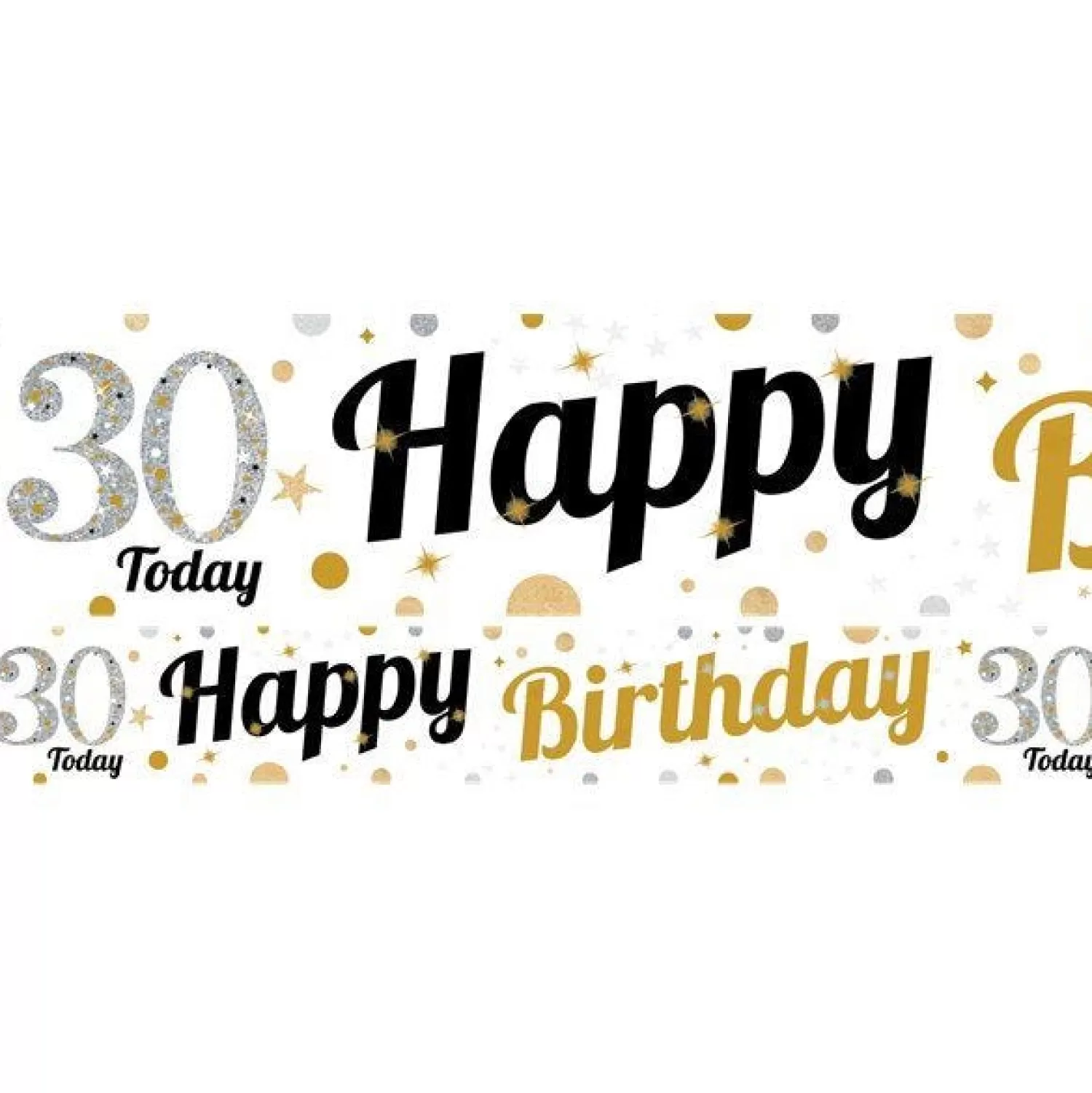 Fashion Party Delights 30Th Birthday Paper Banners - 1M (3Pk)