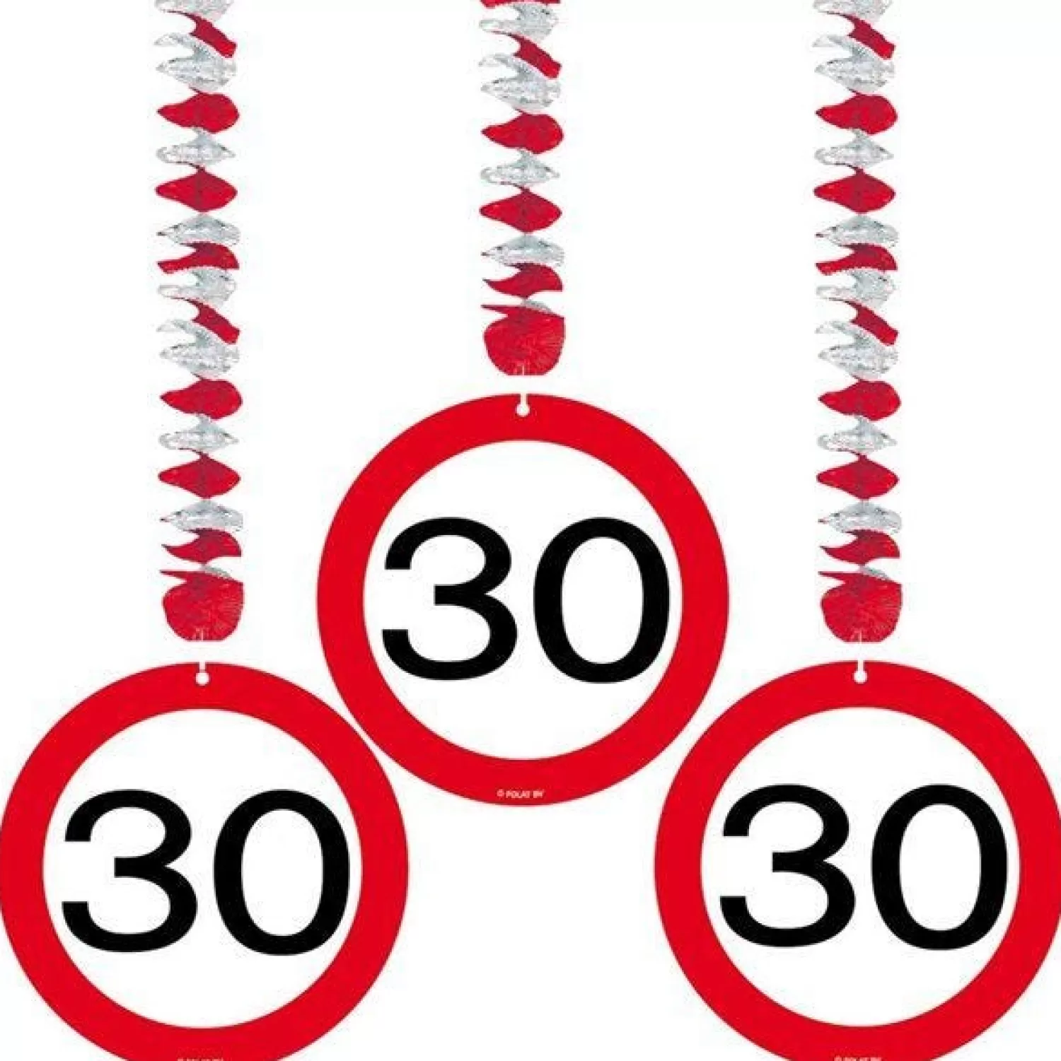 Cheap Party Delights 30Th Birthday Traffic Sign Hangers (3Pk)