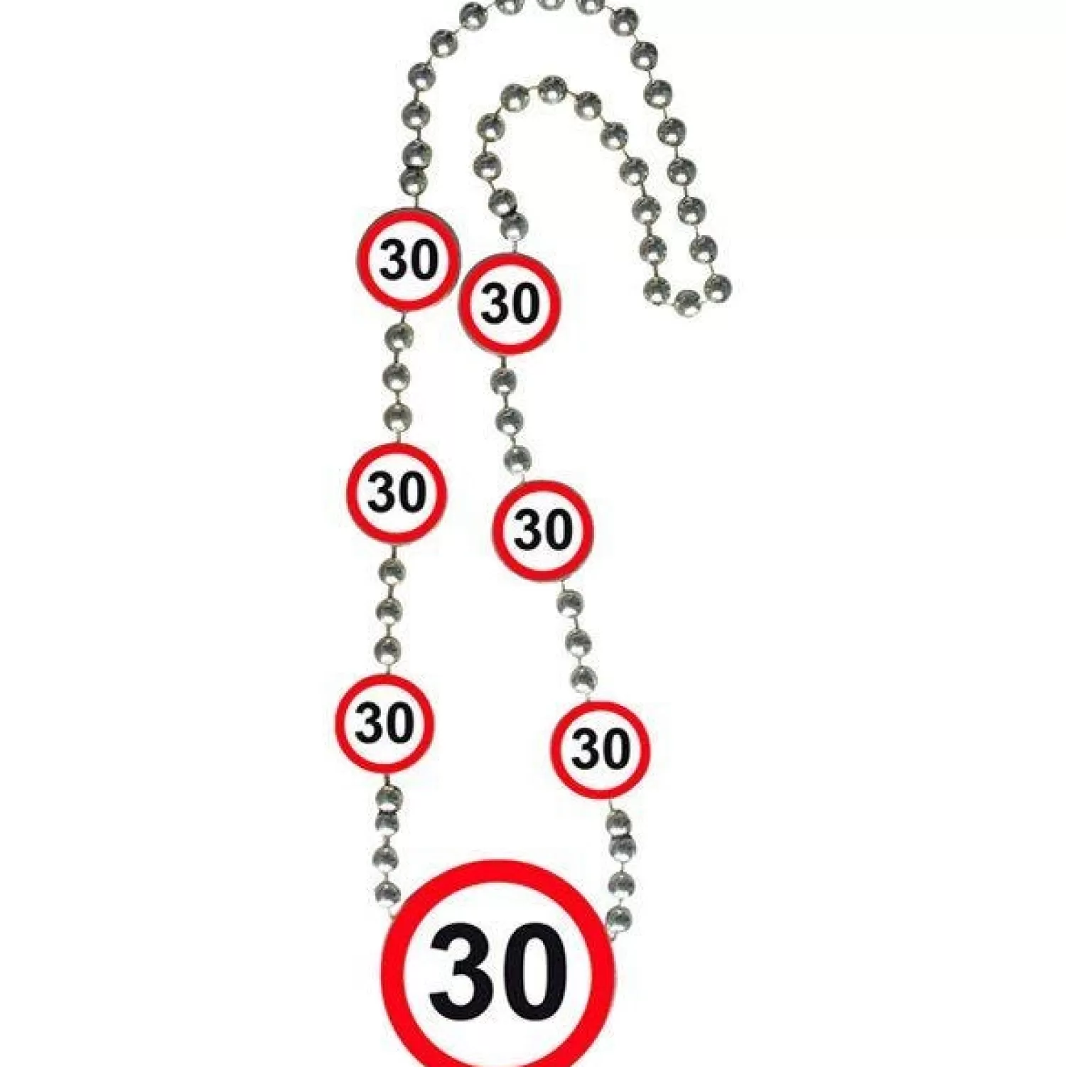 Best Party Delights 30Th Birthday Traffic Sign Necklace - 42Cm