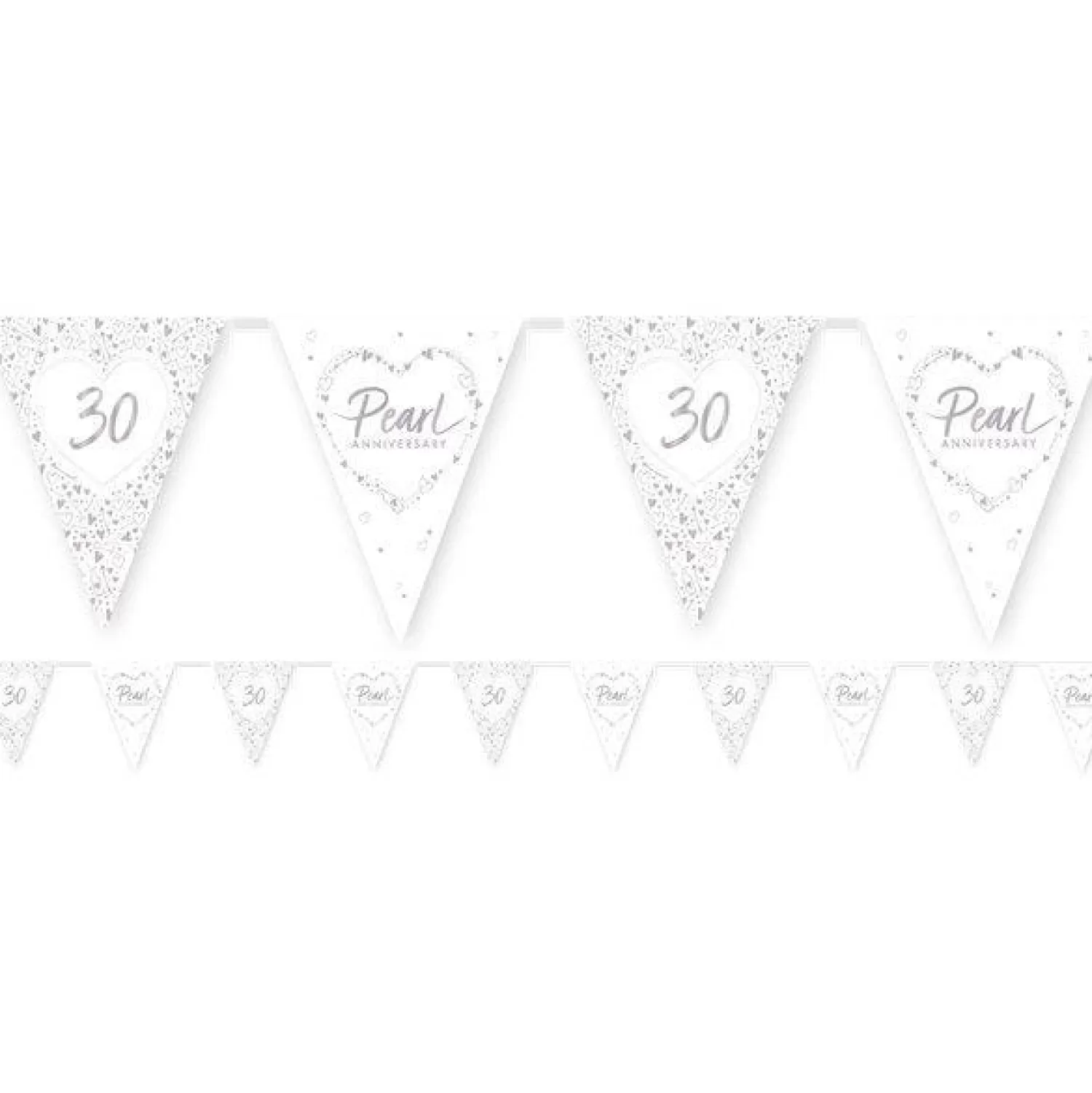 Best Party Delights 30Th Pearl Wedding Anniversary Bunting - 3.7M