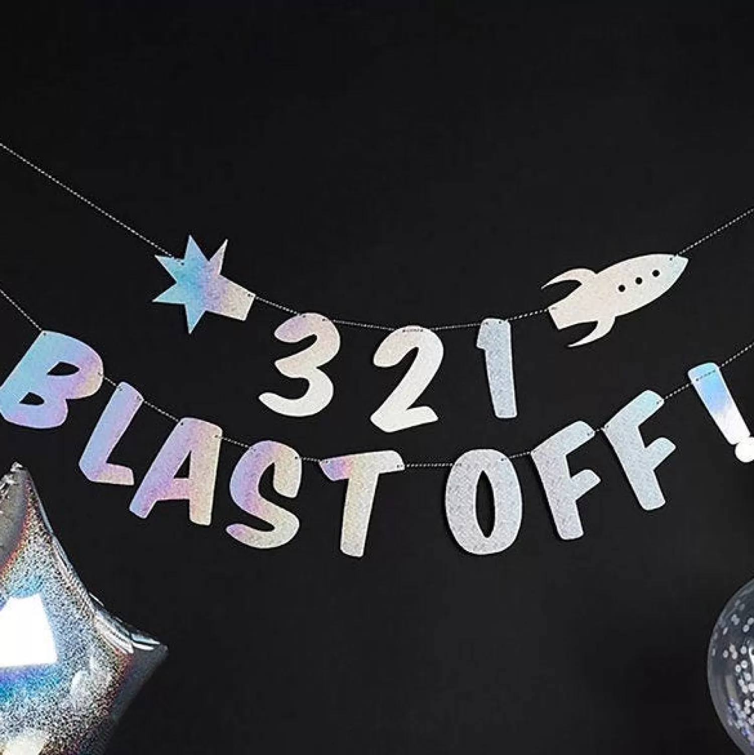 Flash Sale Party Delights 3, 2, 1 Blast Off Banner