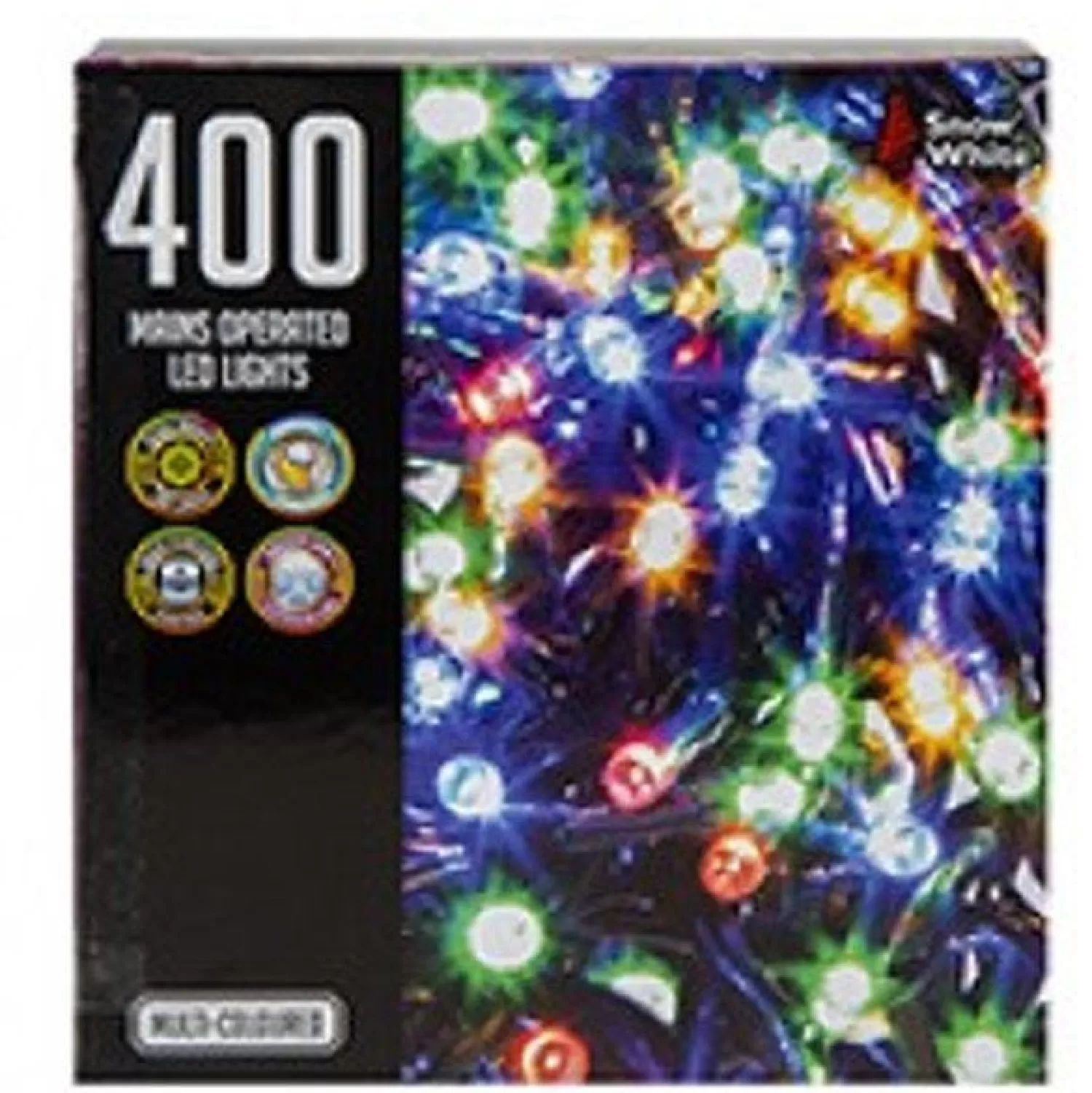 400 Multi Coloured Outdoor Led Lights - Mains Operated<Party Delights Best