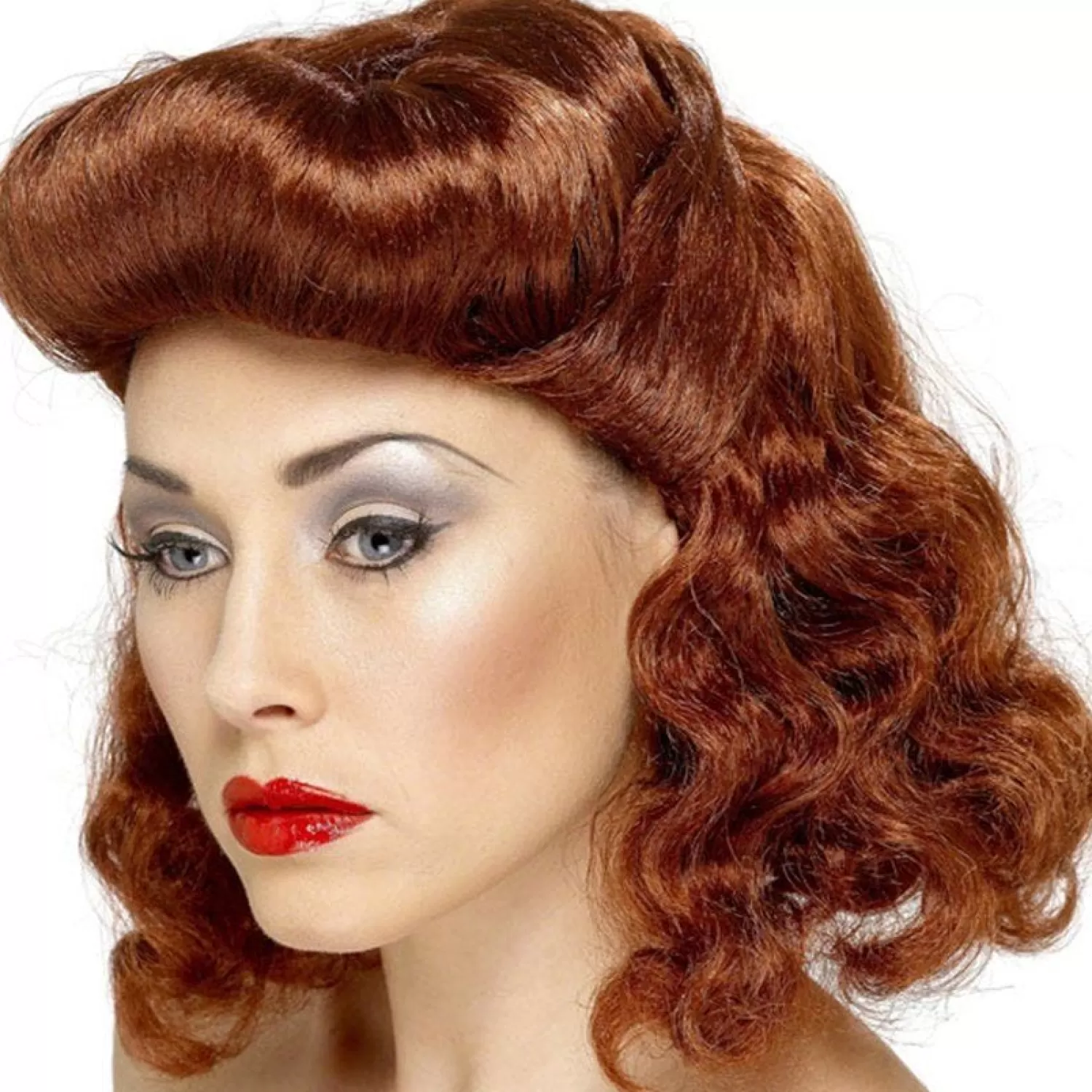 Shop Party Delights 40S Auburn Pin Up Girl Wig