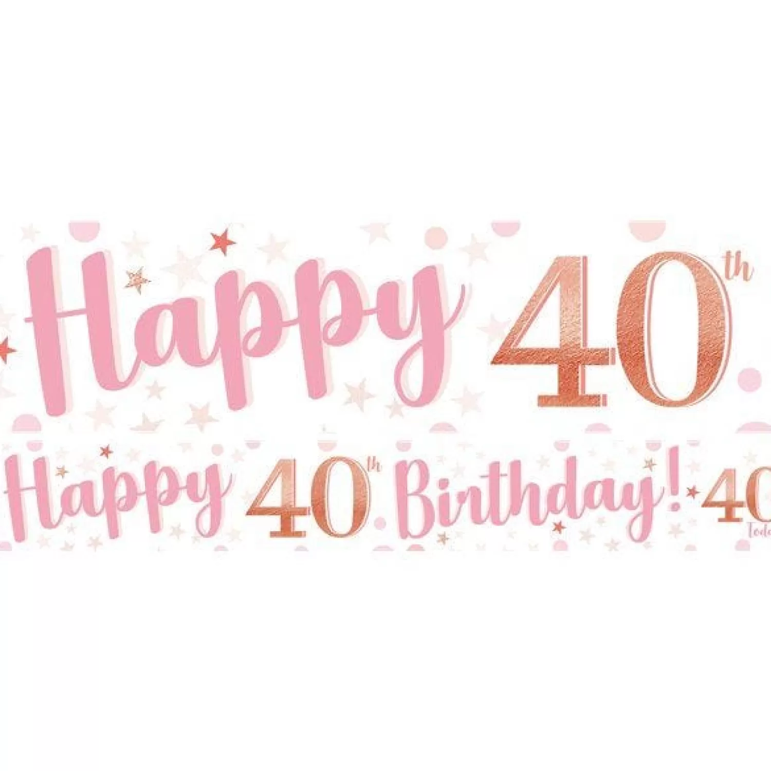 Shop Party Delights 40Th Birthday Glitz & Glamour Paper Banners (3Pk)