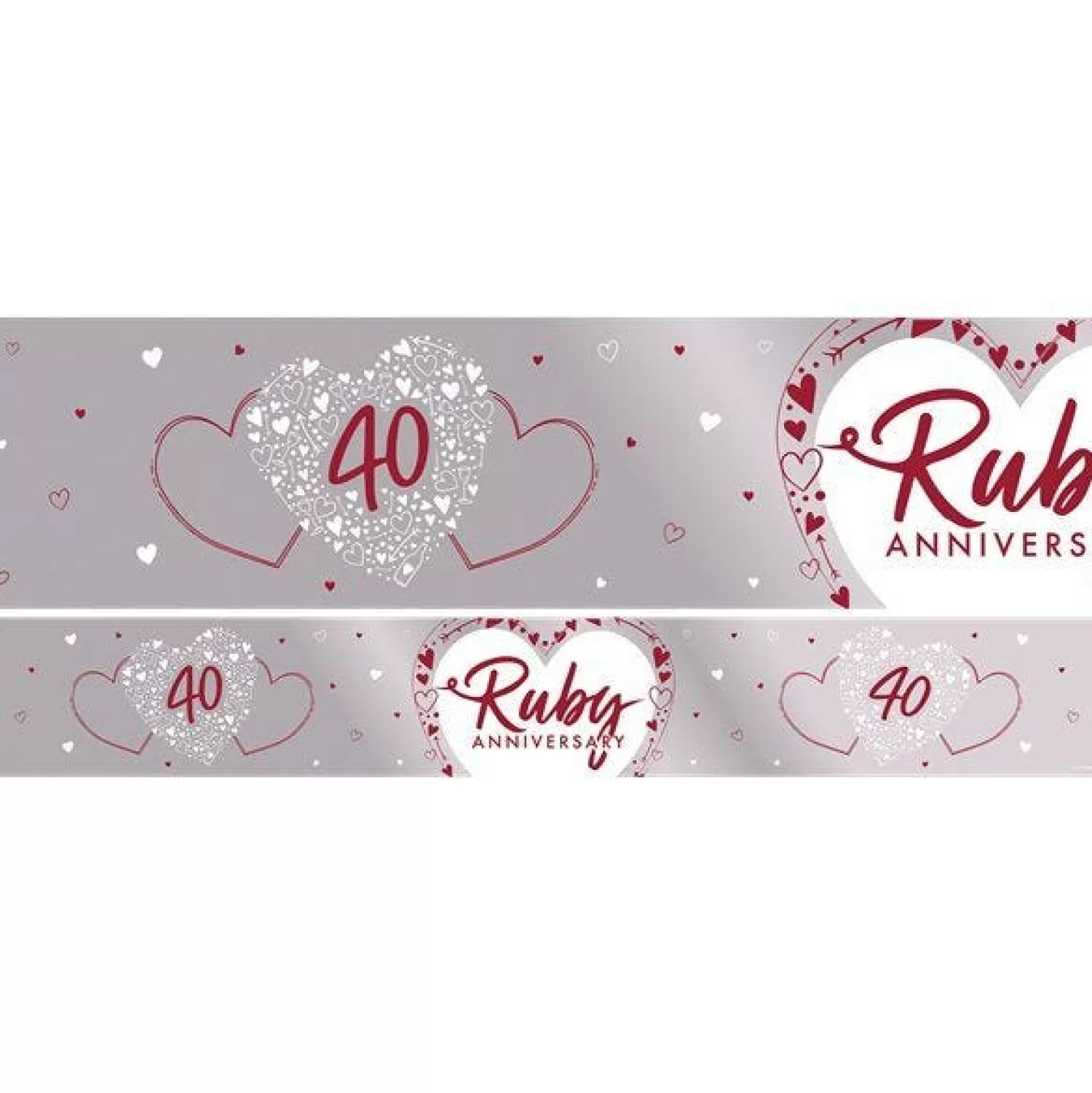 Shop Party Delights 40Th Ruby Wedding Anniversary Foil Banner - 2.74M