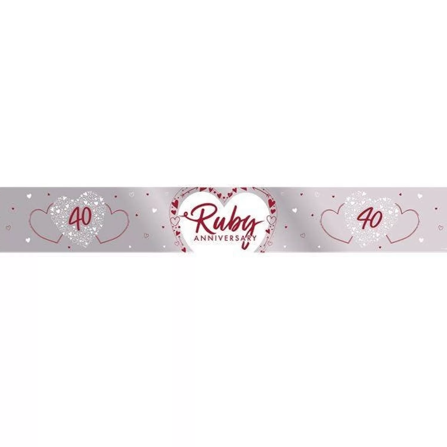 Shop Party Delights 40Th Ruby Wedding Anniversary Foil Banner - 2.74M