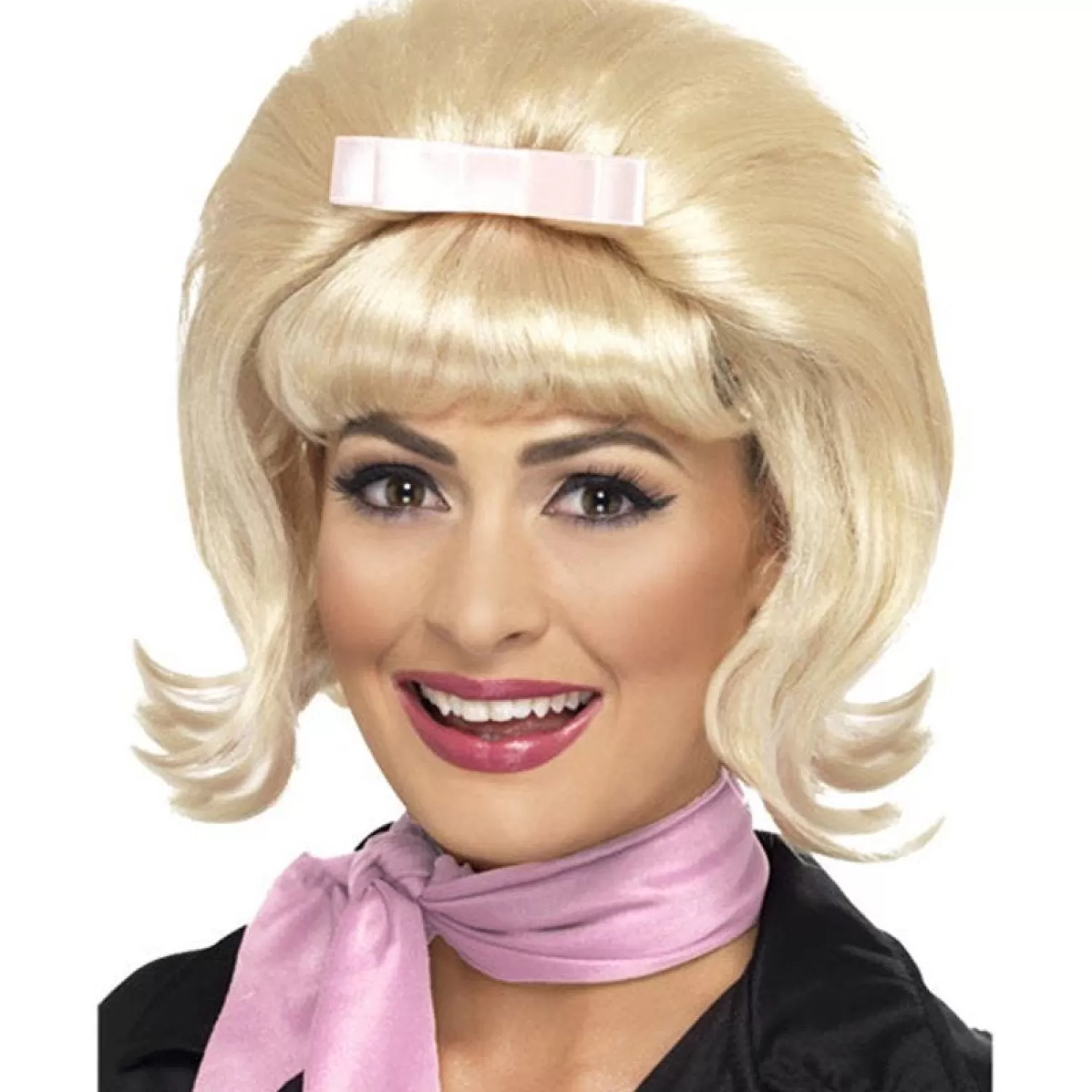 Clearance Party Delights 50S Blonde Flicked Beehive Bob Wig