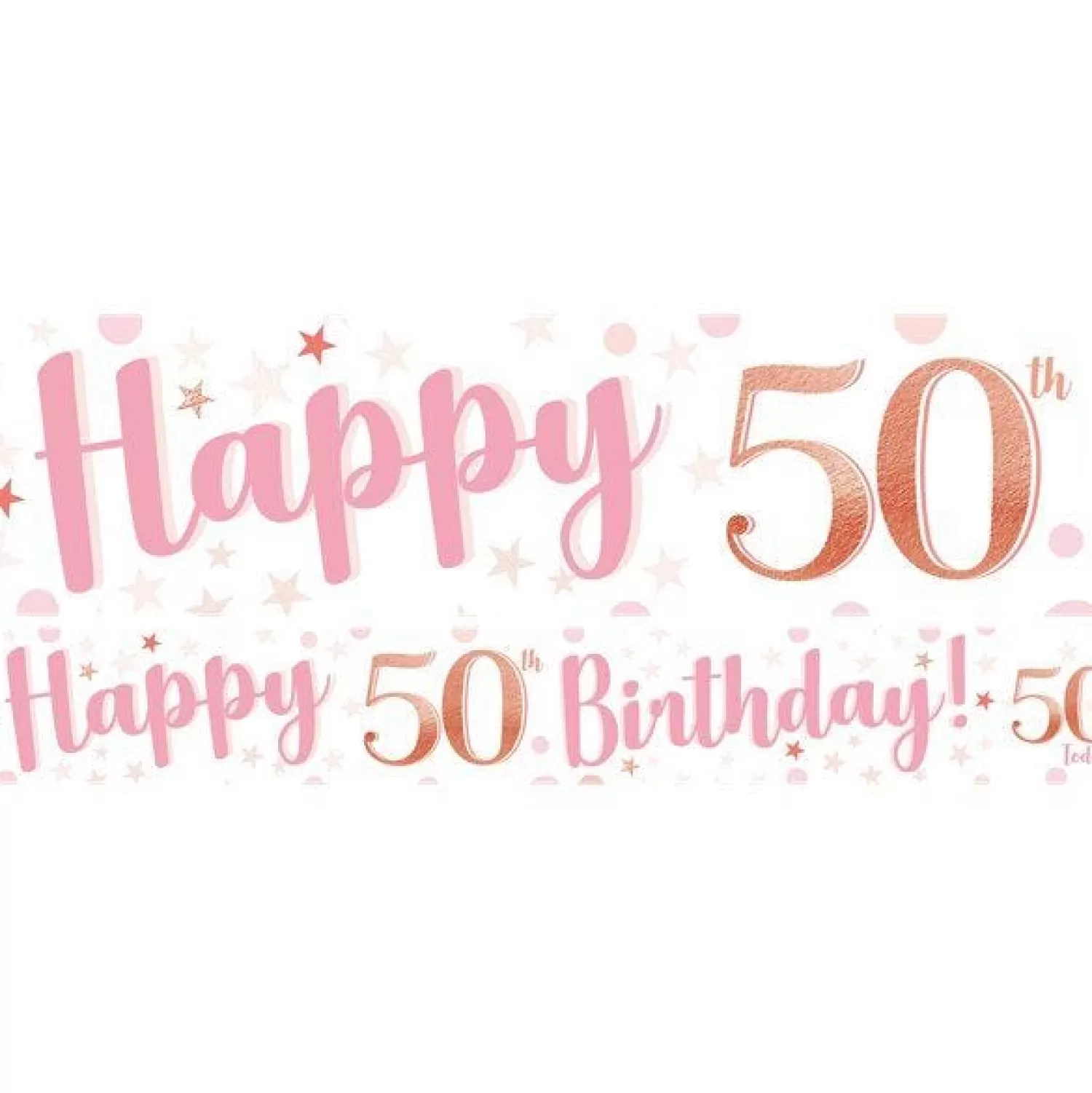 Shop Party Delights 50Th Birthday Glitz & Glamour Paper Banners (3Pk)