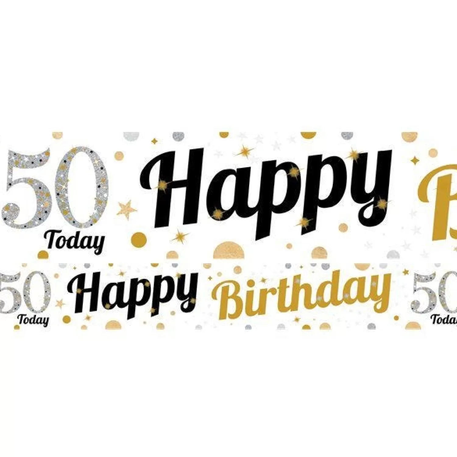 Best Sale Party Delights 50Th Birthday Paper Banners - 1M (3Pk)