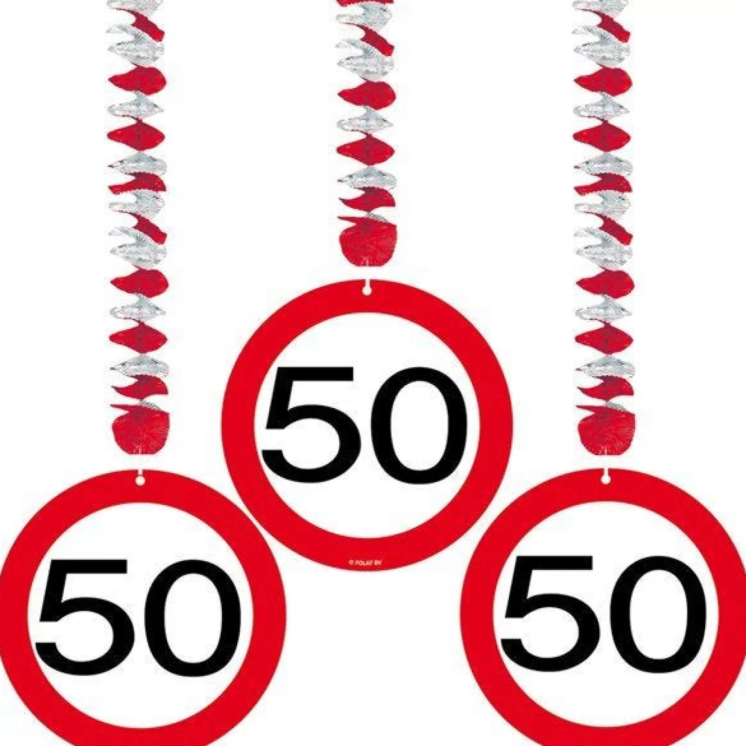 Best Sale Party Delights 50Th Birthday Traffic Sign Hangers (3Pk)