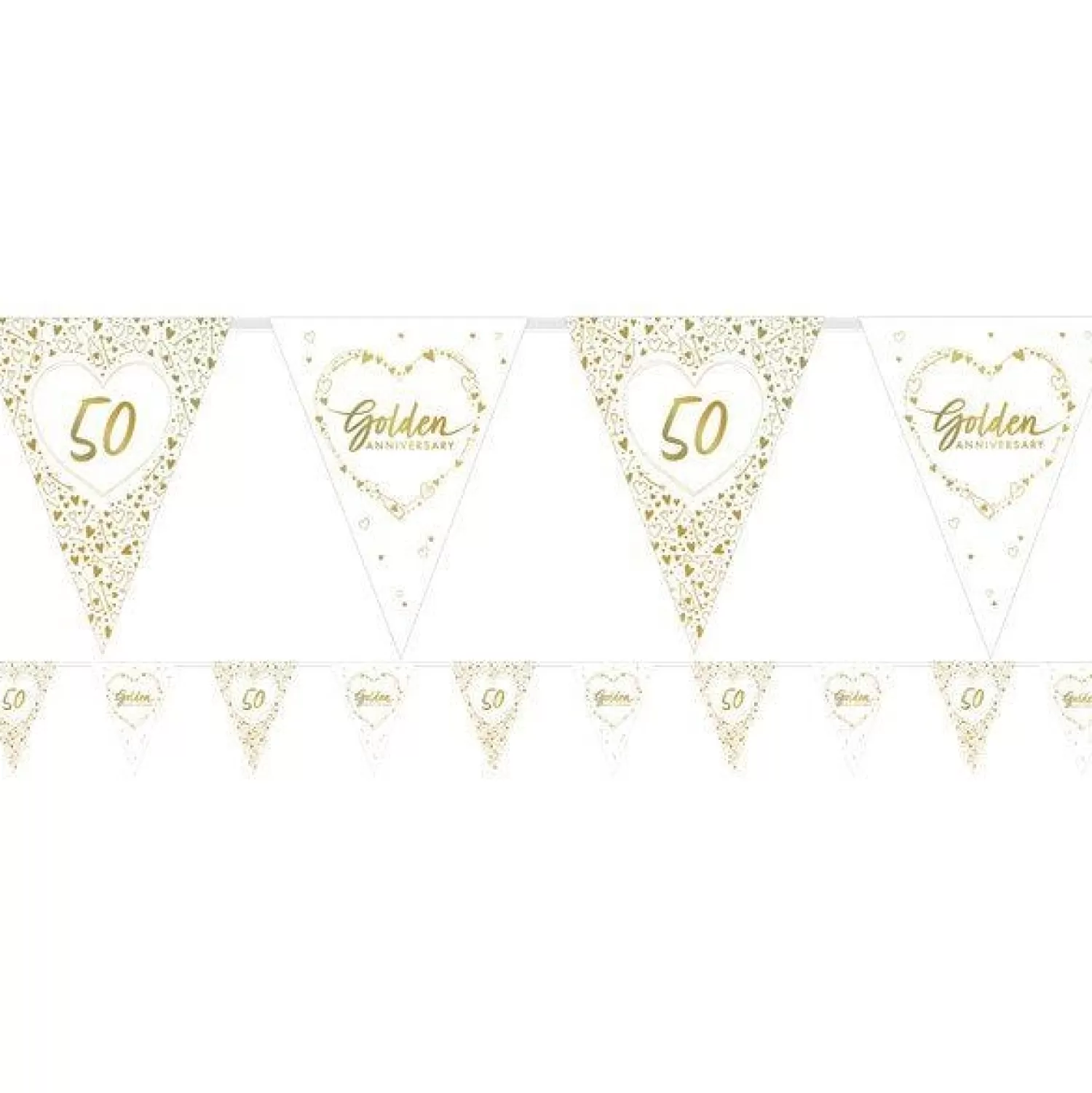 Shop Party Delights 50Th Golden Wedding Anniversary Flag Bunting - 3.7M