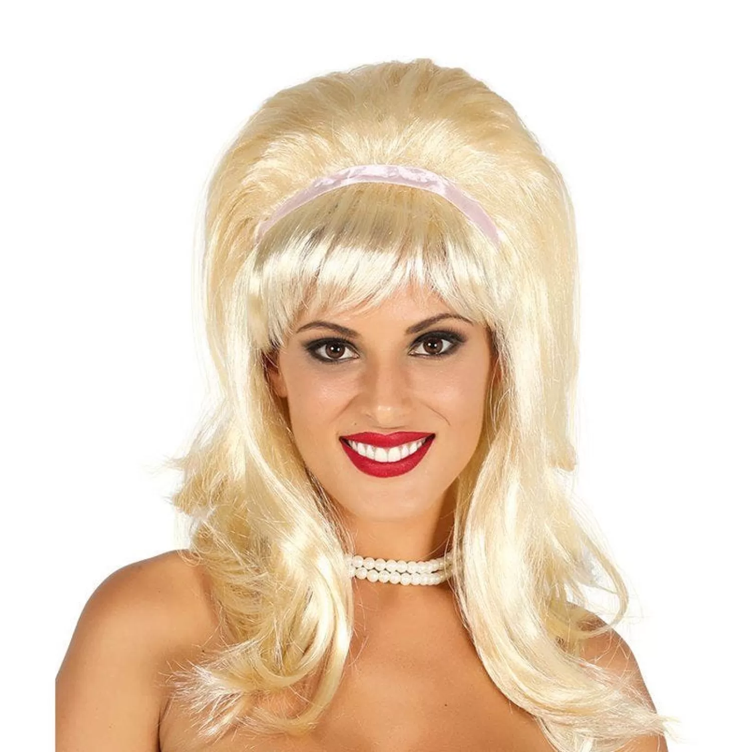 Sale Party Delights 60S Blonde Wig With Ribbon