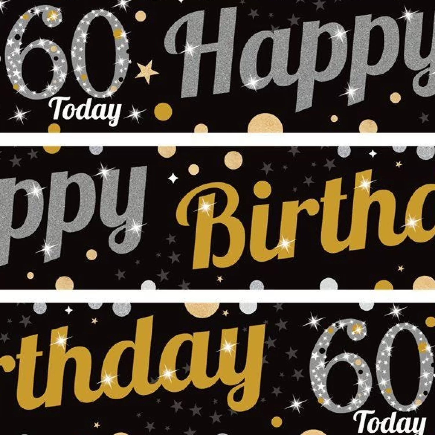 Best Sale Party Delights 60Th Birthday Paper Banners - 1M (3Pk)