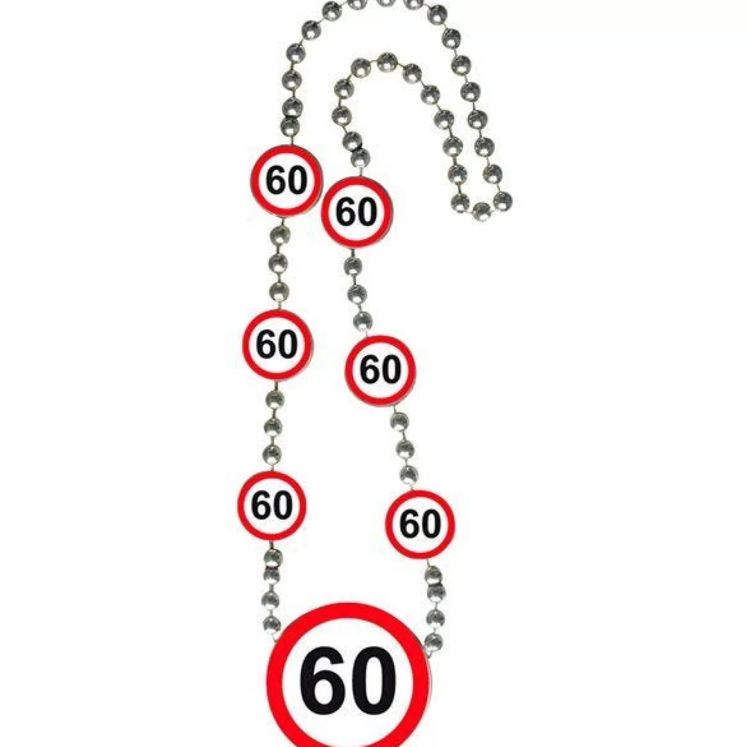 Best Sale Party Delights 60Th Birthday Traffic Sign Necklace - 42Cm