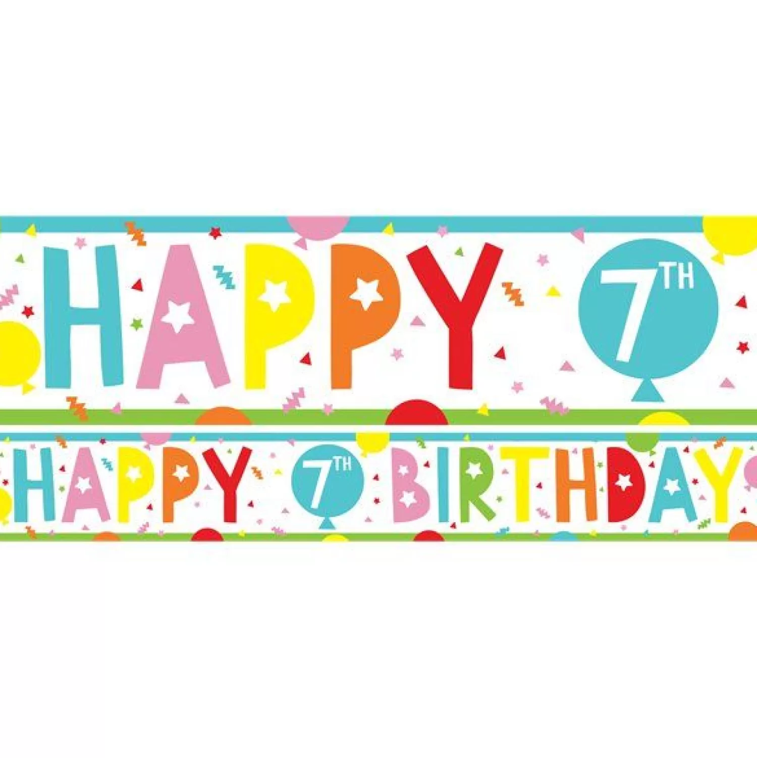 Store Party Delights 7Th Birthday Paper Banners - 1M (3Pk)