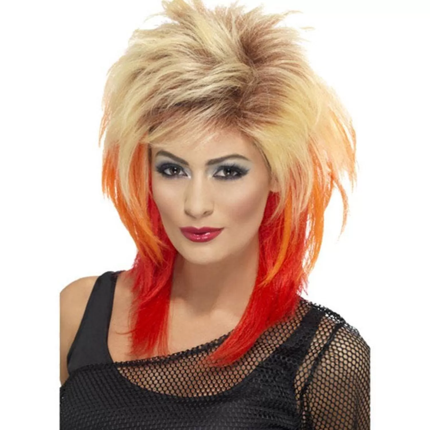 Discount Party Delights 80S Red & Blonde Mullet Wig