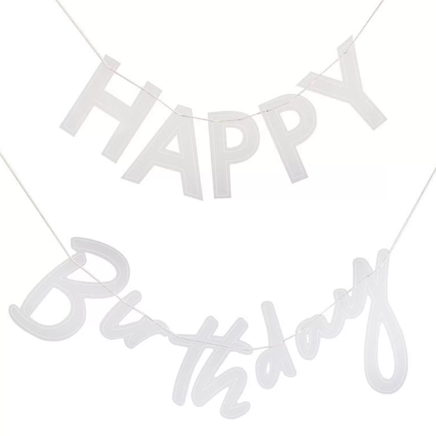 Clearance Party Delights Acrylic Happy Bday Banner - 3M