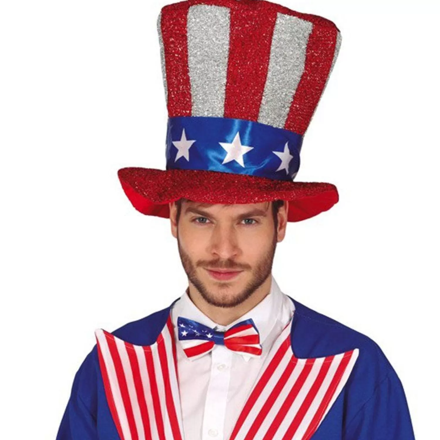 Store Party Delights American Flag Sparkle Top Hat