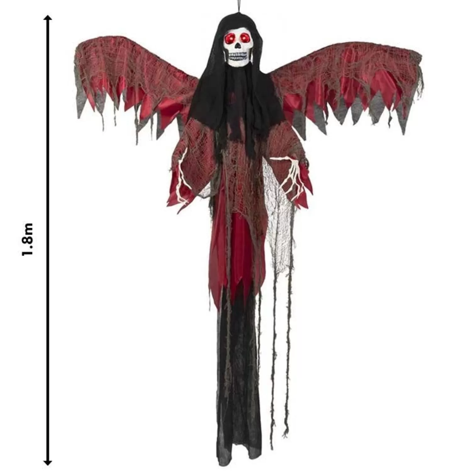 Animated Flying Red Reaper - 1.8M<Party Delights Cheap