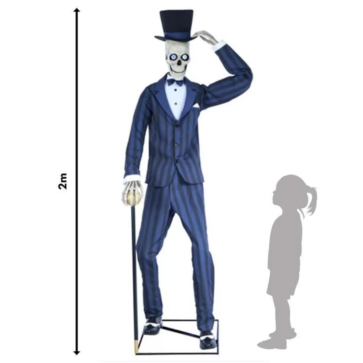 Animated Sharply Dressed Skeleton - 2M<Party Delights Hot