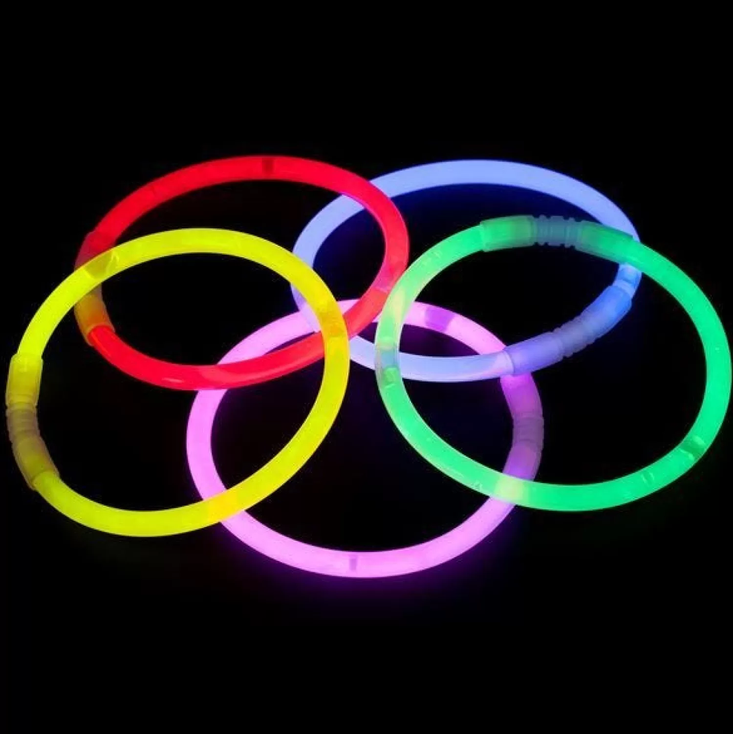 Discount Party Delights Assorted Colours Glow Bracelets - 20Cm (25Pk)