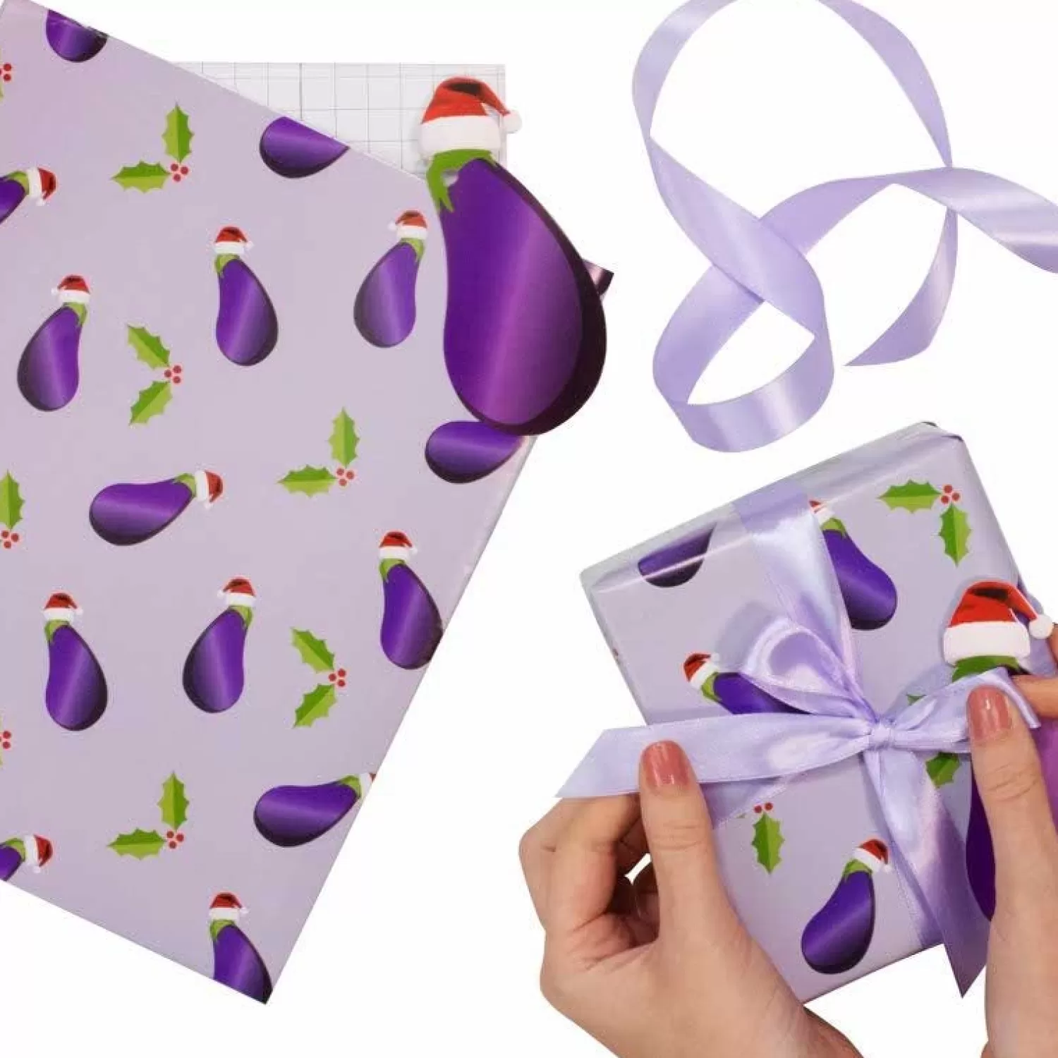 Aubergine Christmas Gift Wrap Kit<Party Delights Best Sale