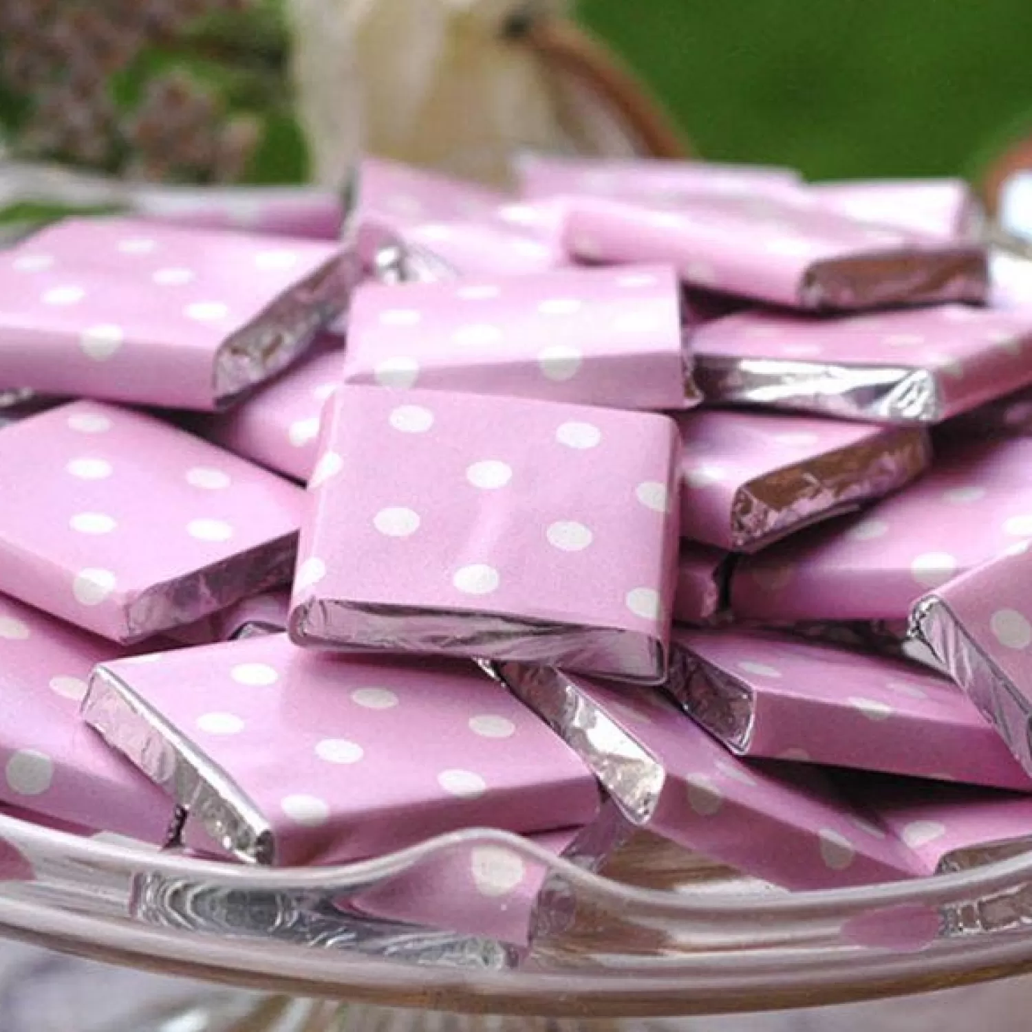 Hot Party Delights Baby Pink Polka Dot Chocolate Neapolitans - 20Pk