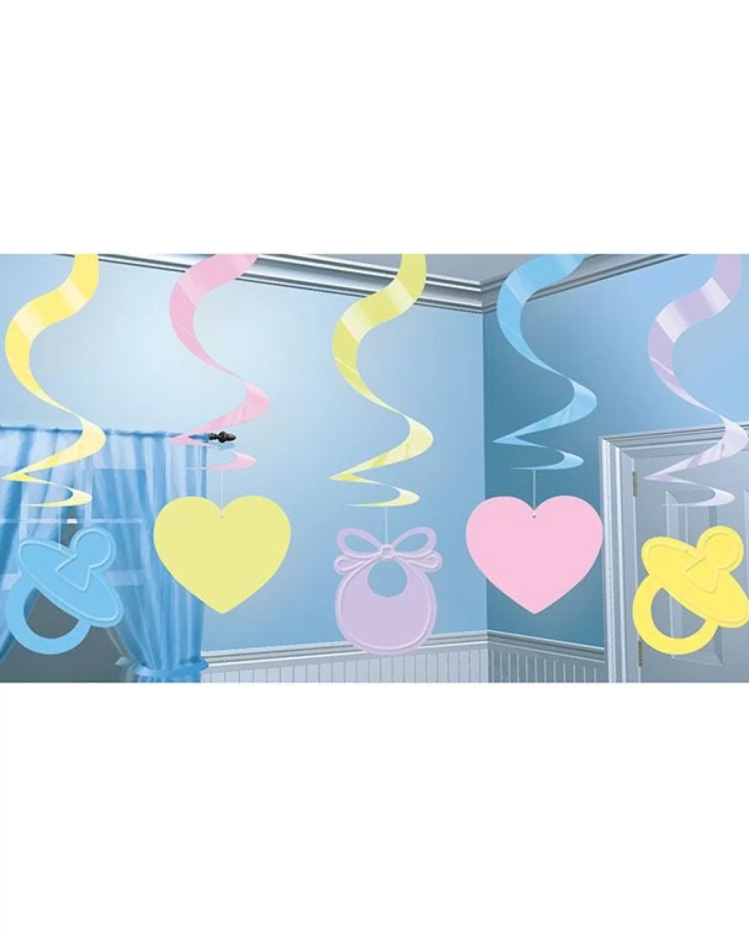 Discount Party Delights Baby Shower Hanging Swirl Decoration (5Pk)