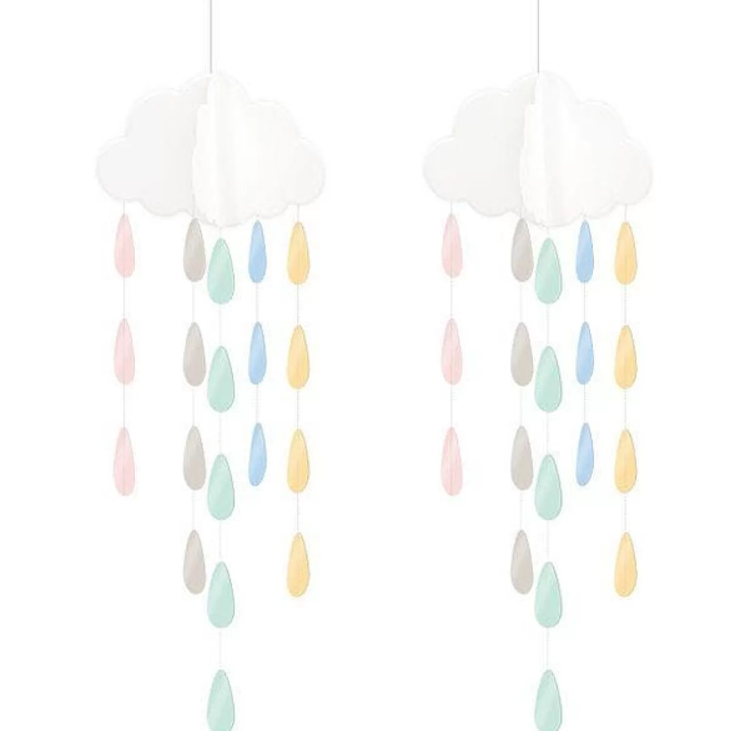 Best Sale Party Delights Baby Wishes Hanging Clouds & Droplets (2Pk)