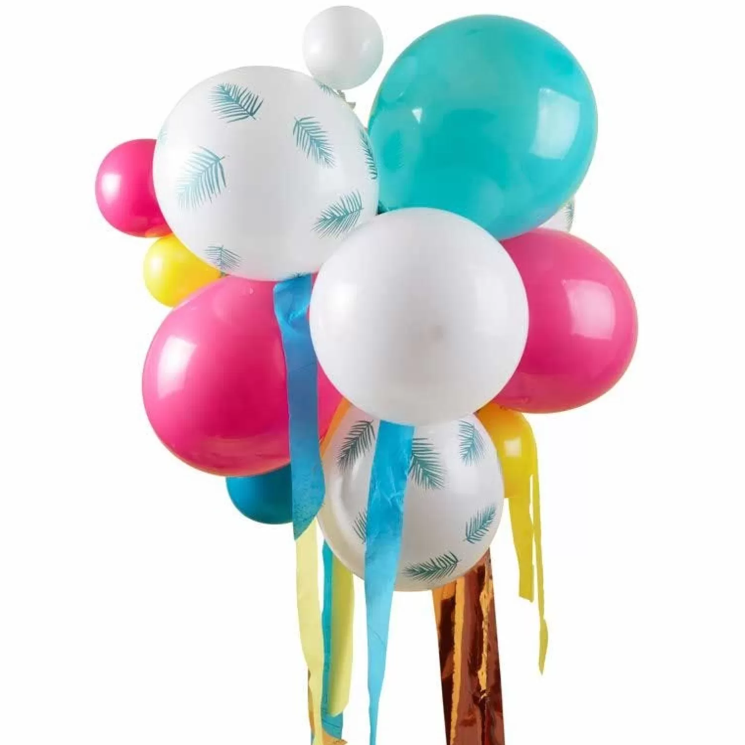 Hot Party Delights Balloon Chandelier With Printed Palm Balloons & Streamers