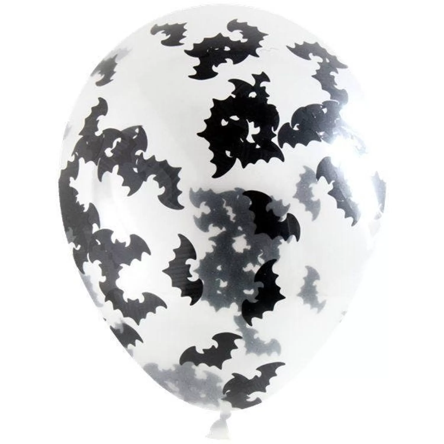 Bat Confetti Balloons - 12" Latex (4Pk)<Party Delights Online