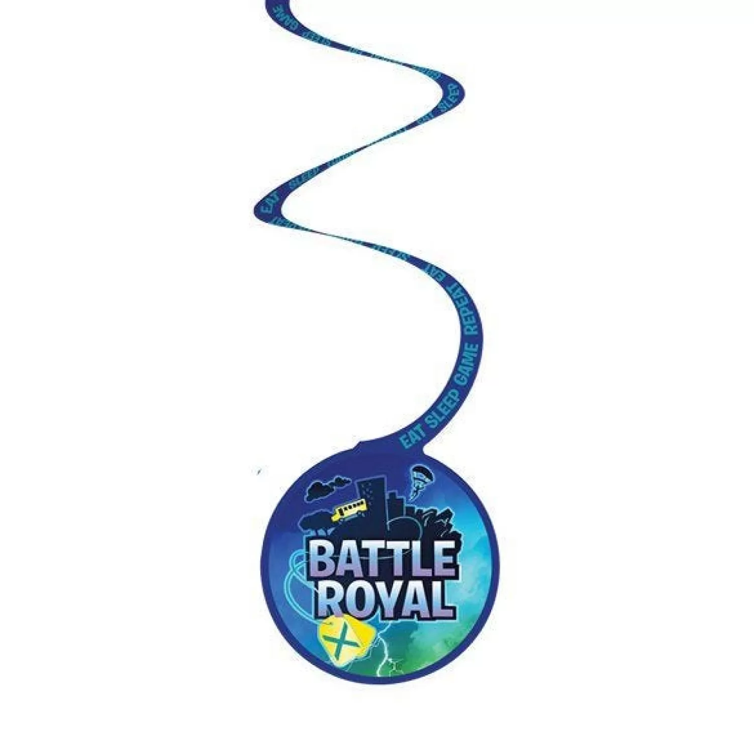 Online Party Delights Battle Royal Hanging Swirl Decorations (12Pk)