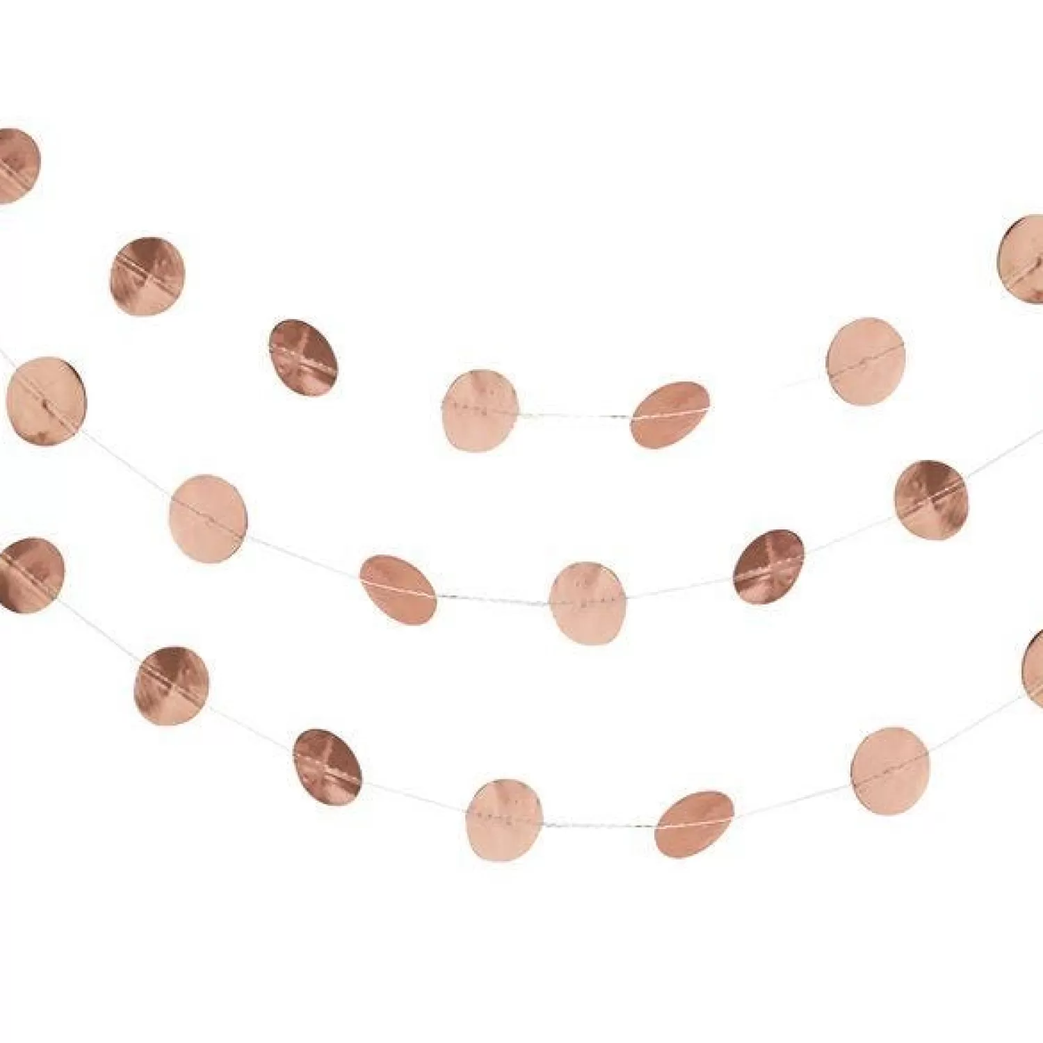 Cheap Party Delights Beautiful Botanics Rose Gold Circle Garland - 5M