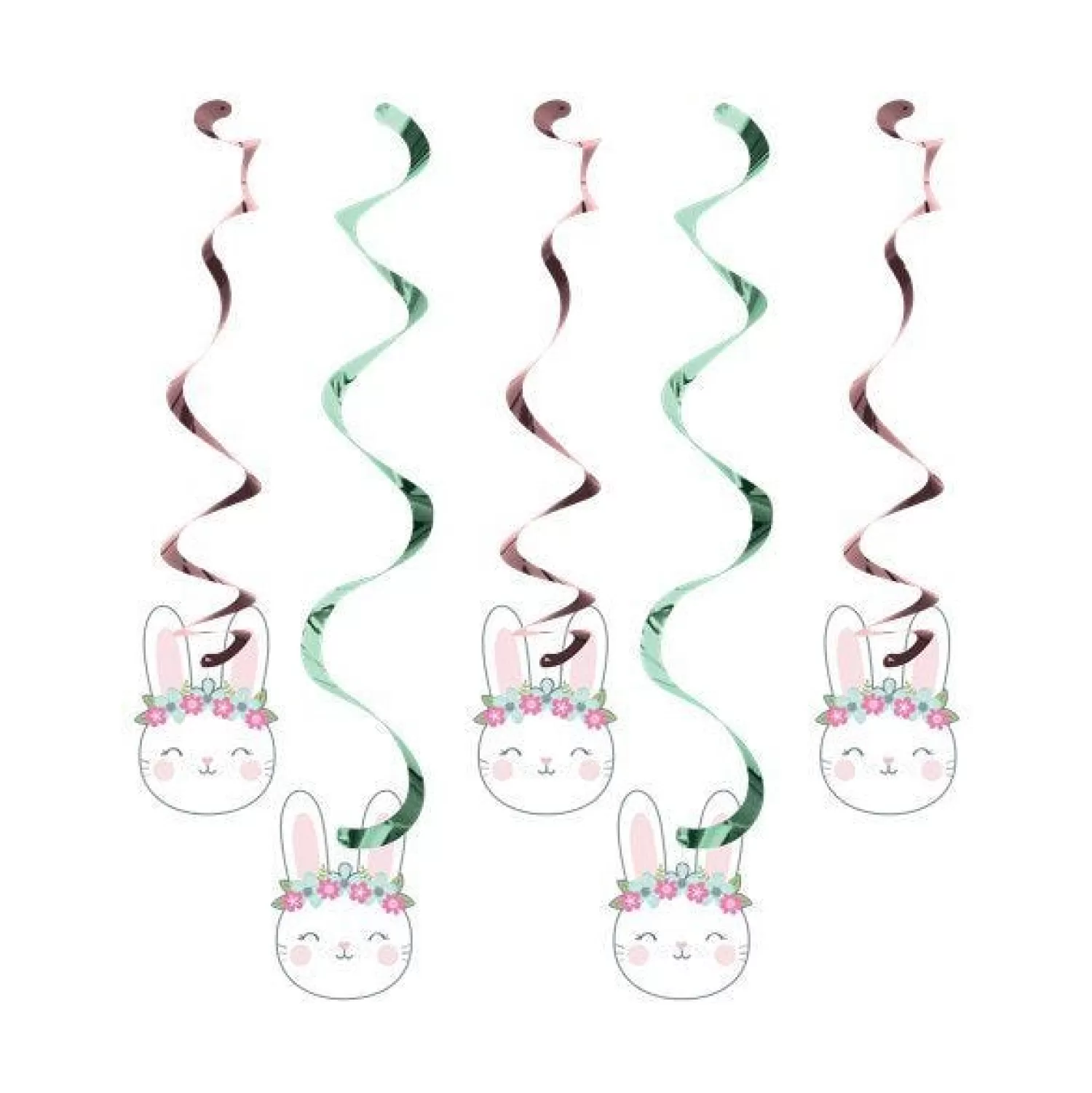 Best Sale Party Delights Birthday Bunny Hanging Swirl Decorations (5Pk)