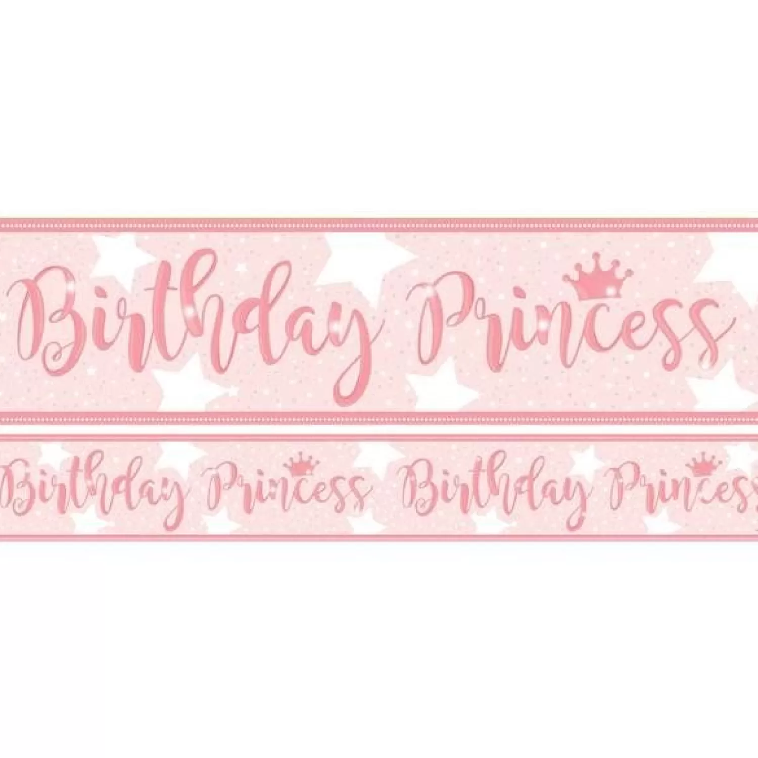 New Party Delights Birthday Princess Paper Banners - 1M (3Pk)