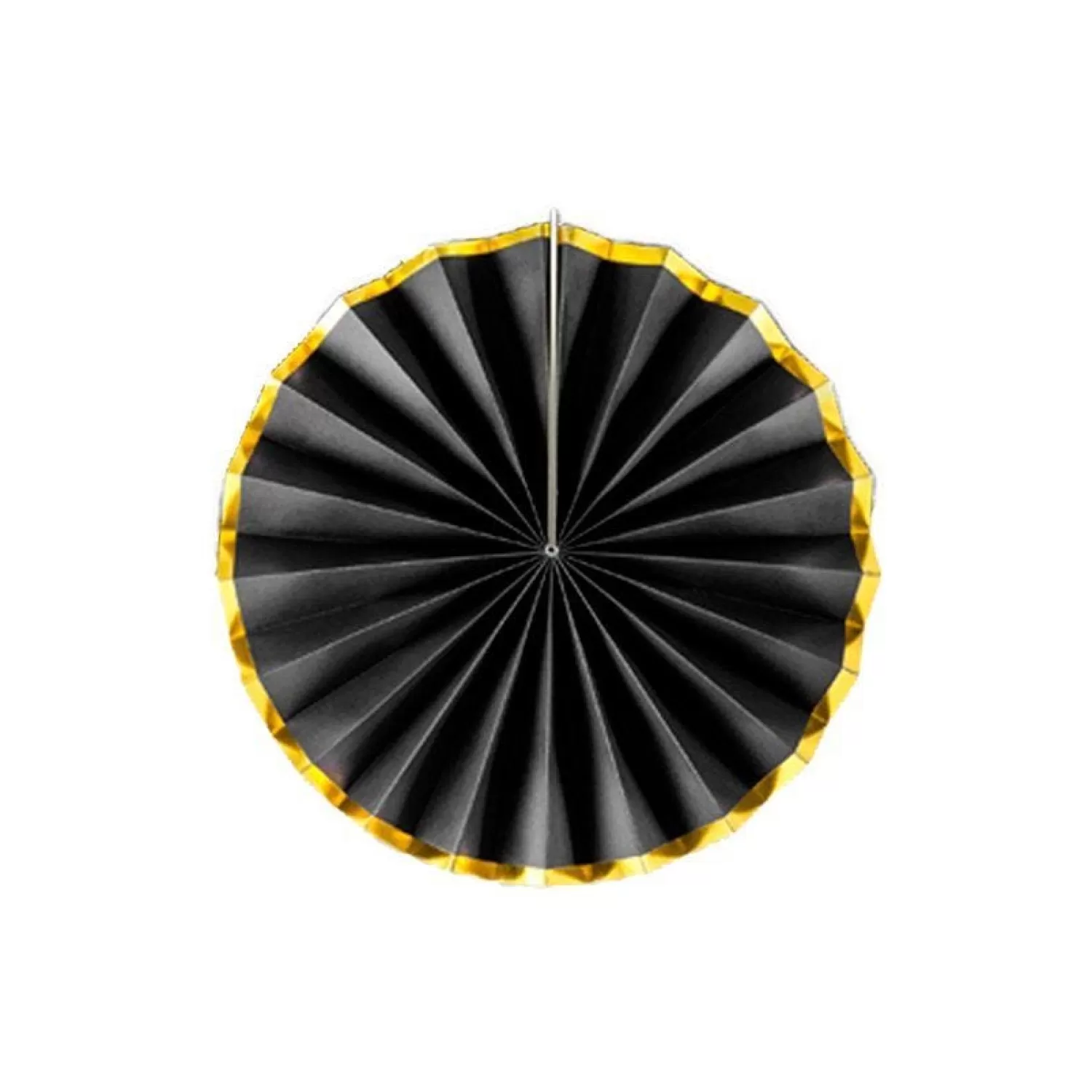 Sale Party Delights Black & Gold Paper Fans (3Pk)