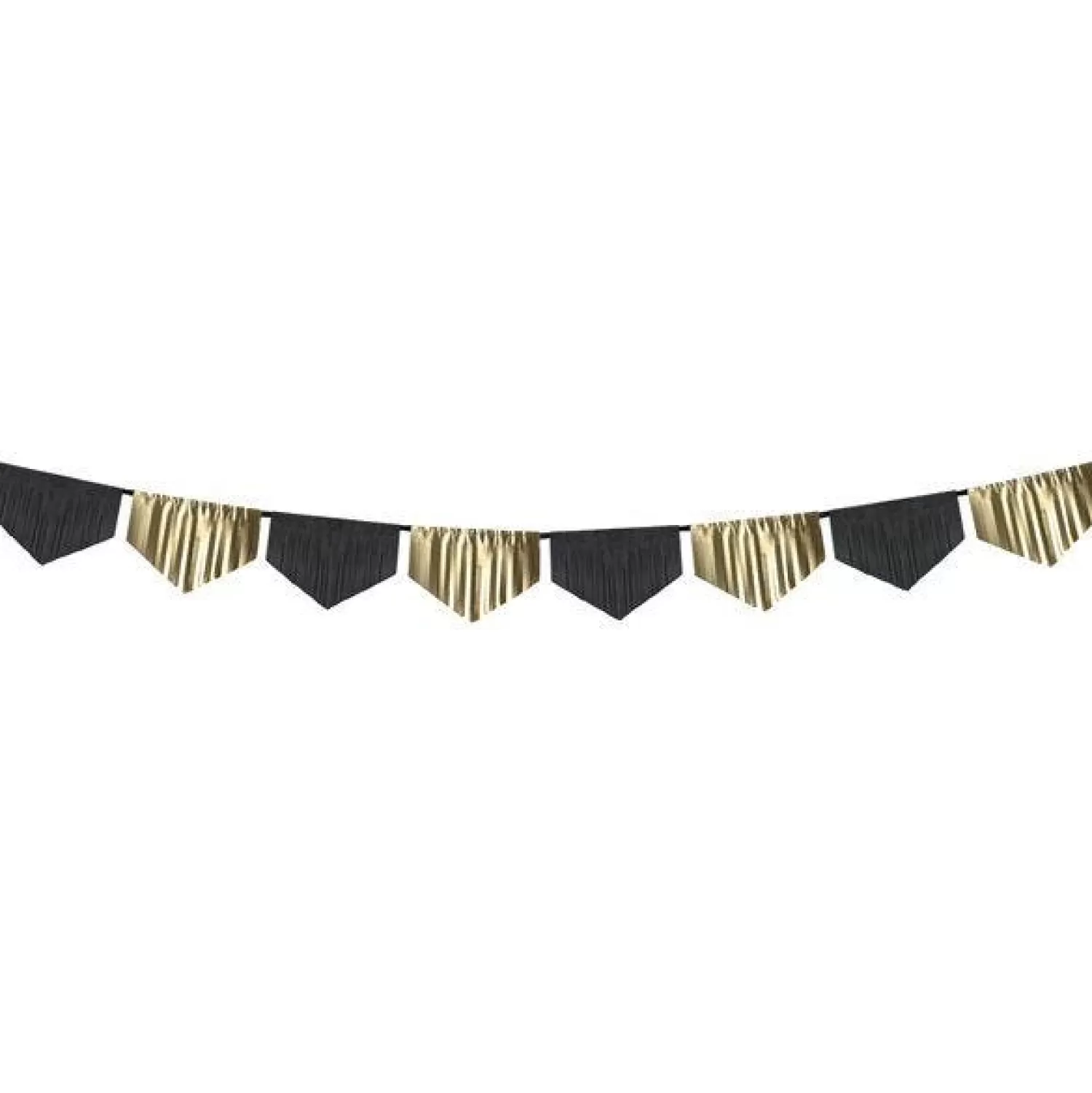 Flash Sale Party Delights Black & Gold Scalloped Fringe Garland - 3M