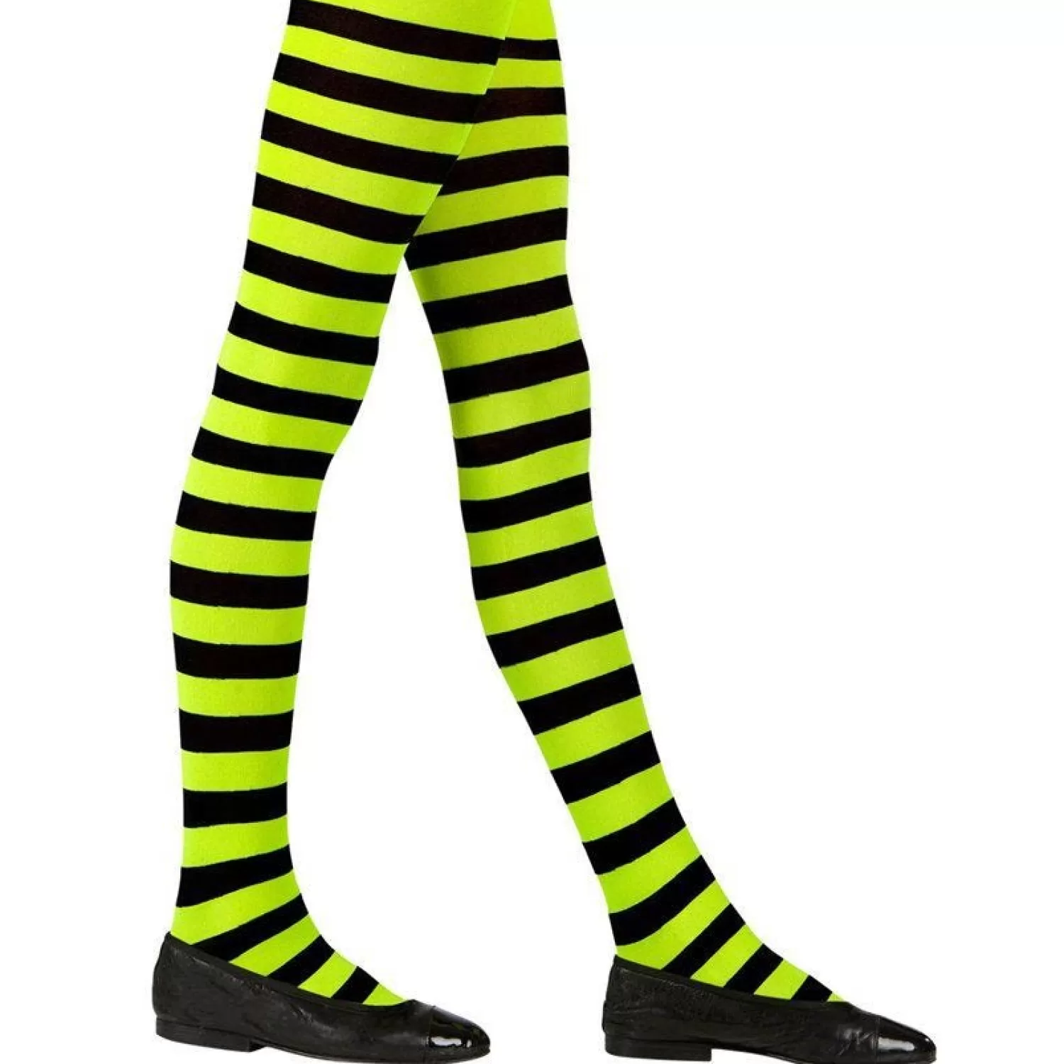 Black & Green Tights 11-14 Yrs<Party Delights Store