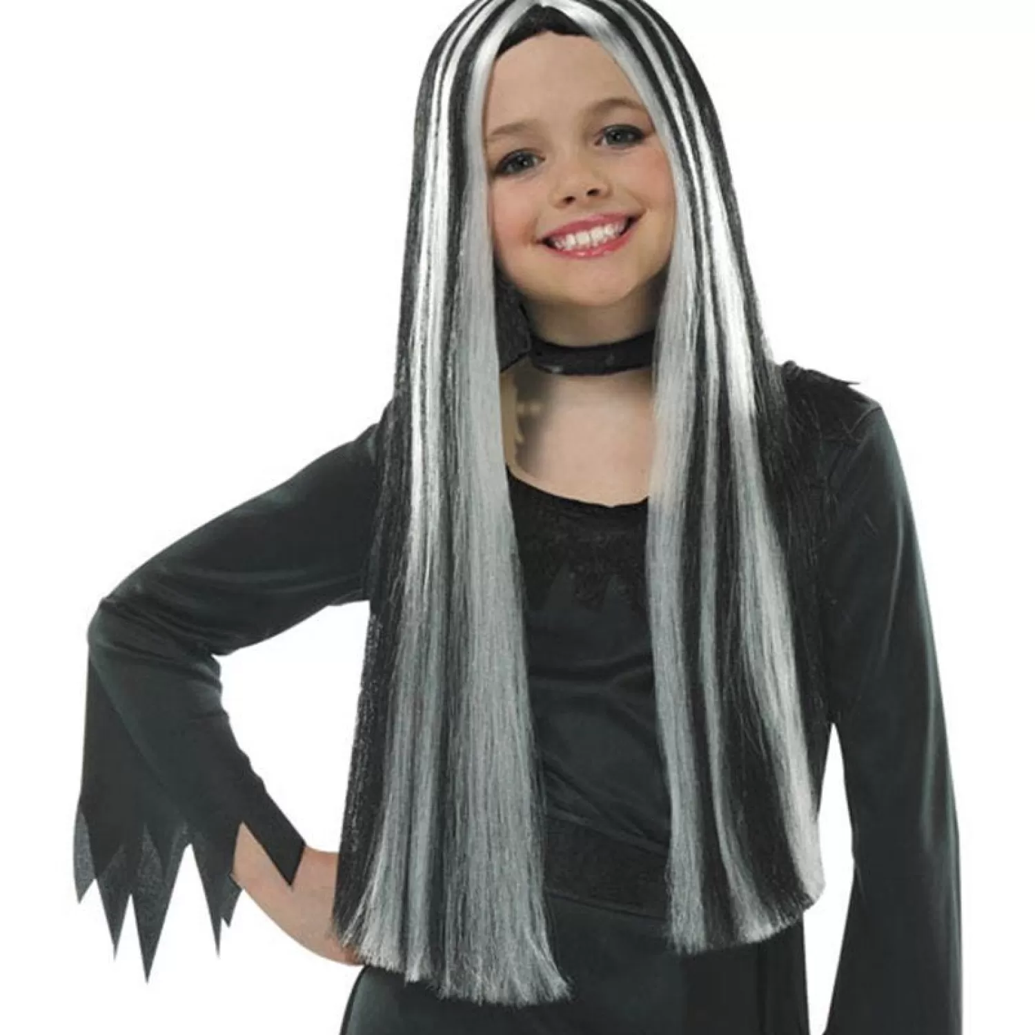 Black & Grey Witch Wig - Child<Party Delights Hot