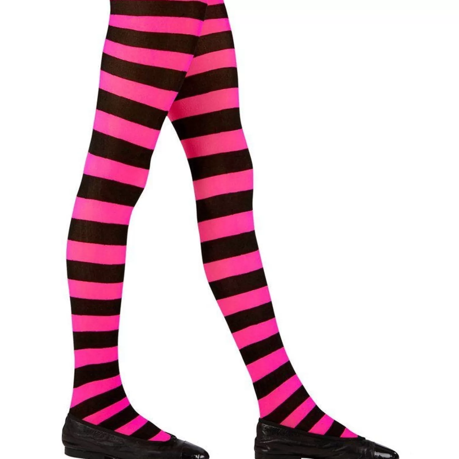 Black & Pink Tights 11-14 Yrs<Party Delights Hot