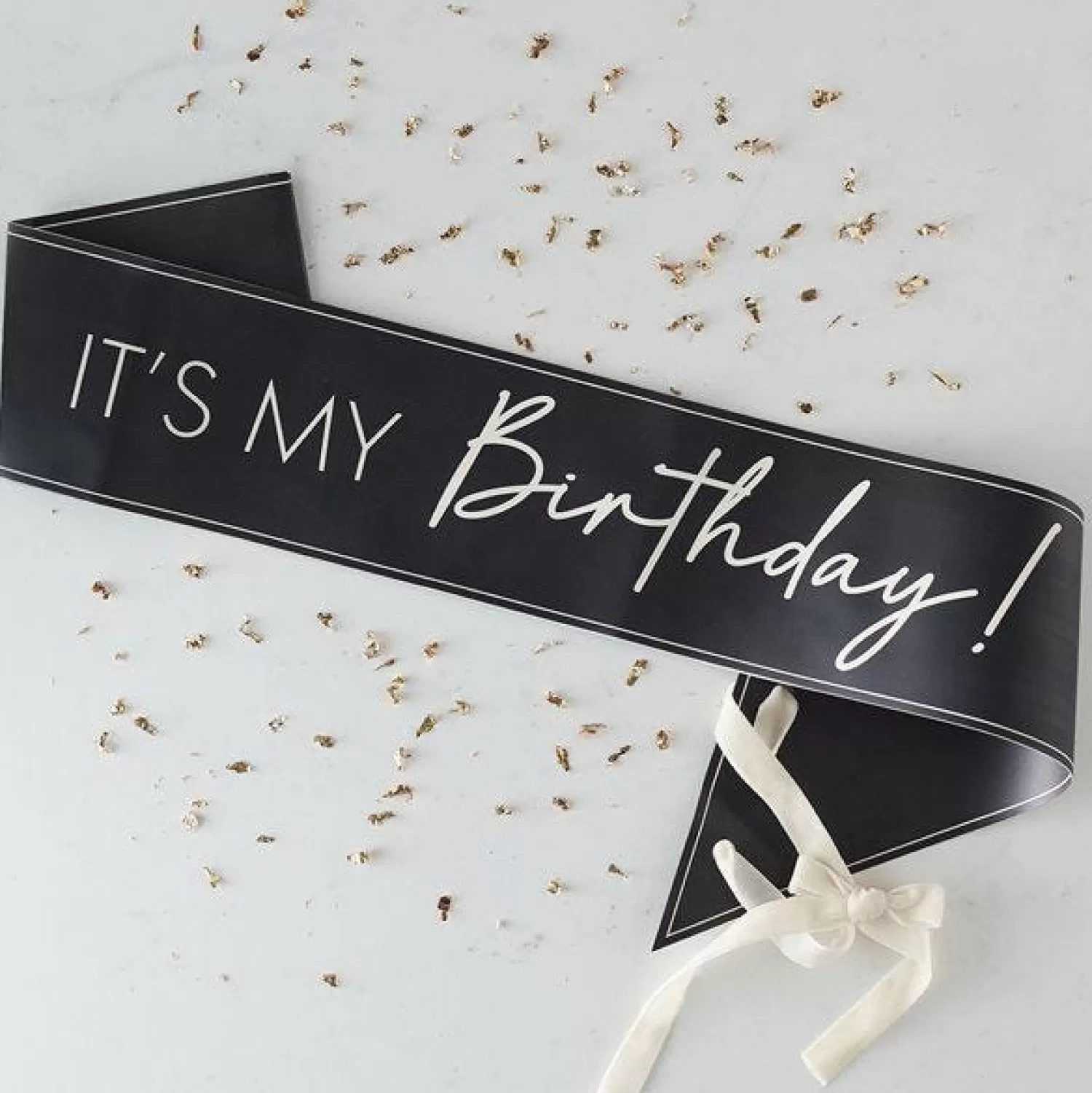 Fashion Party Delights Black And Nude 'It's My Birthday' Sash