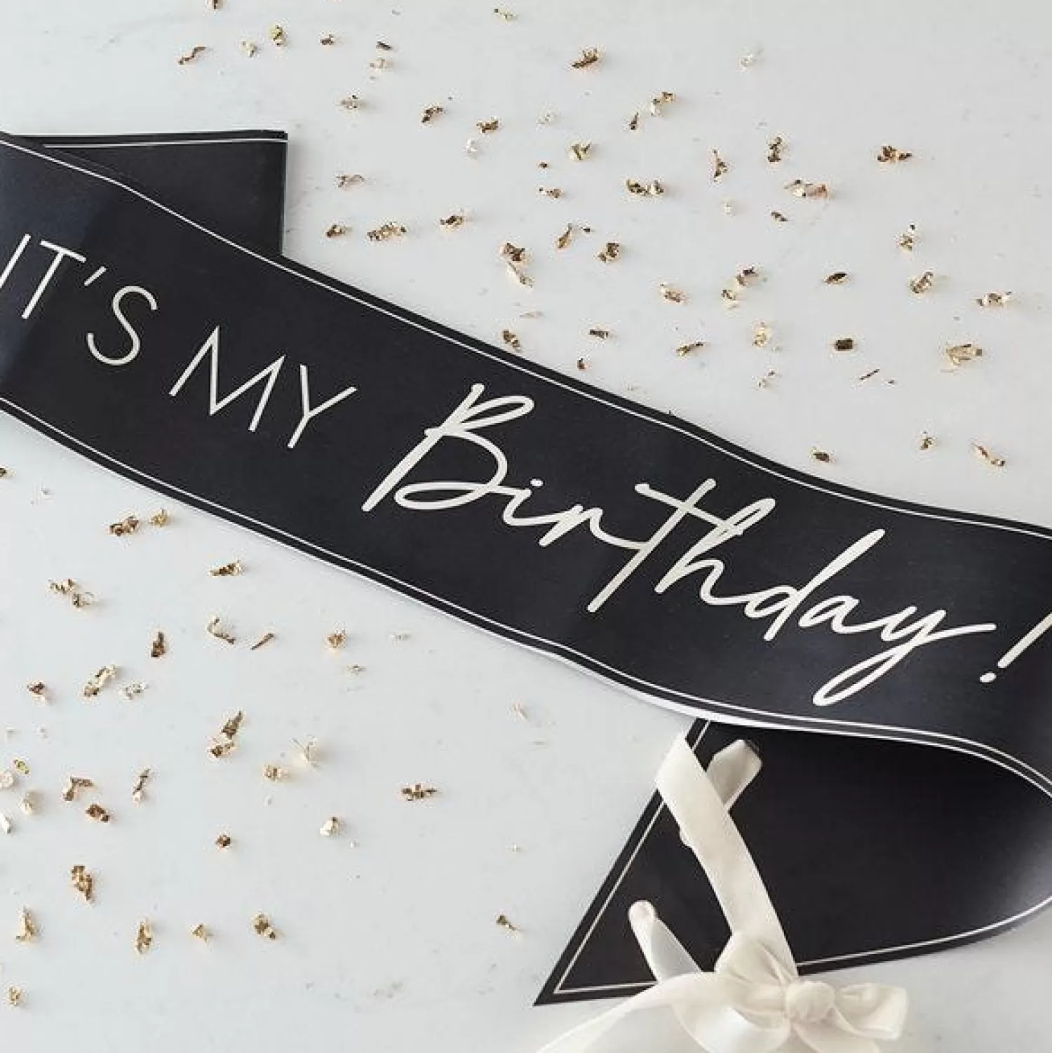 Fashion Party Delights Black And Nude 'It's My Birthday' Sash