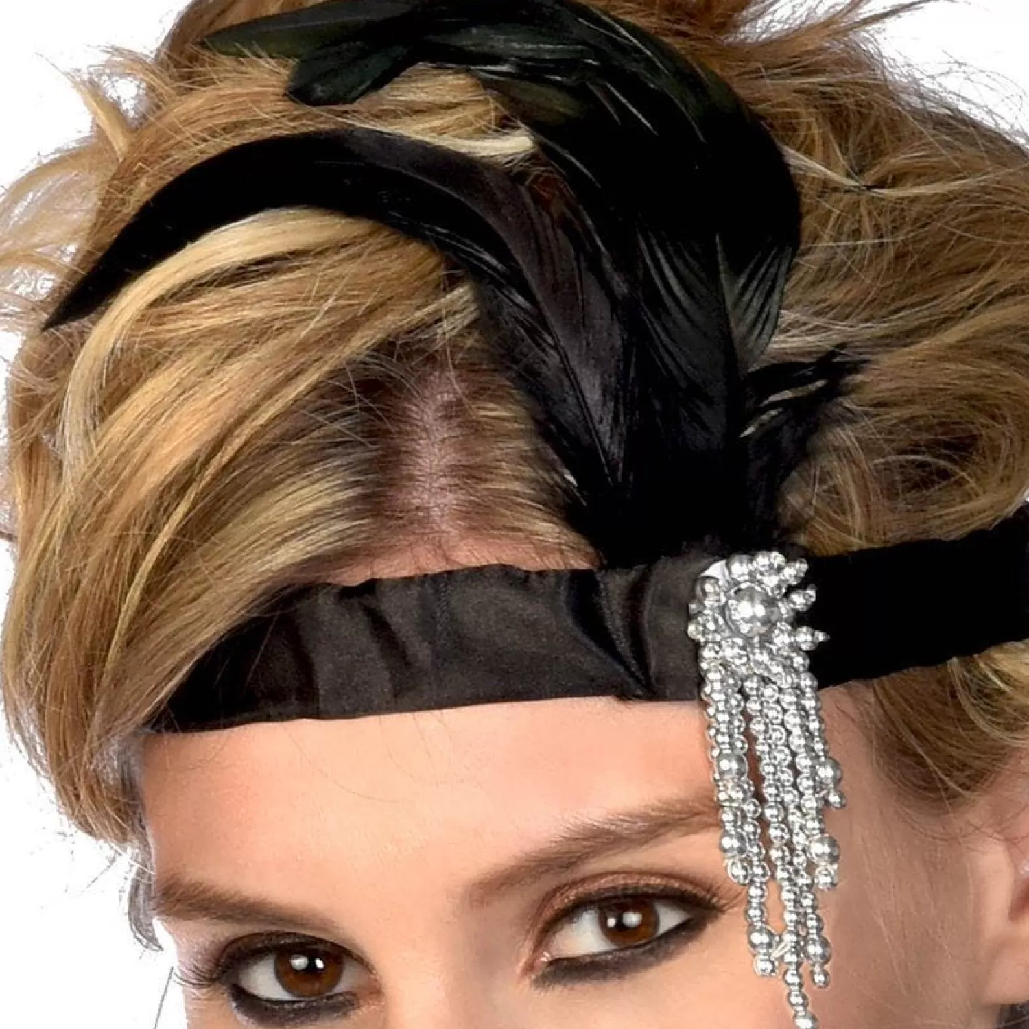 Discount Party Delights Black Charleston Flapper Headband