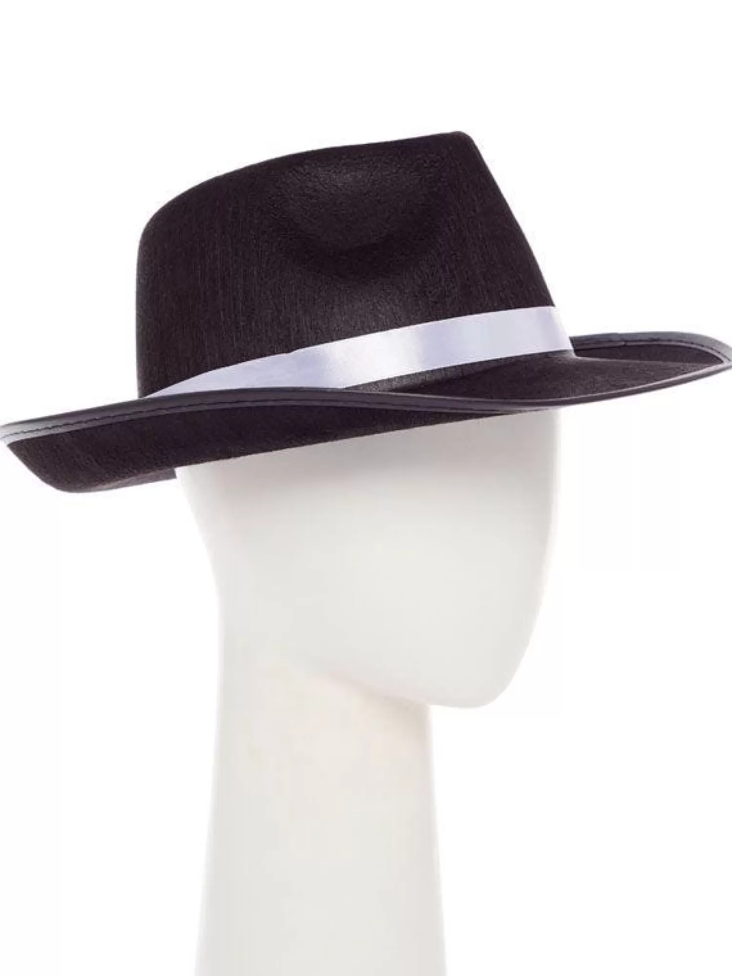 Outlet Party Delights Black Gangster Fedora Hat