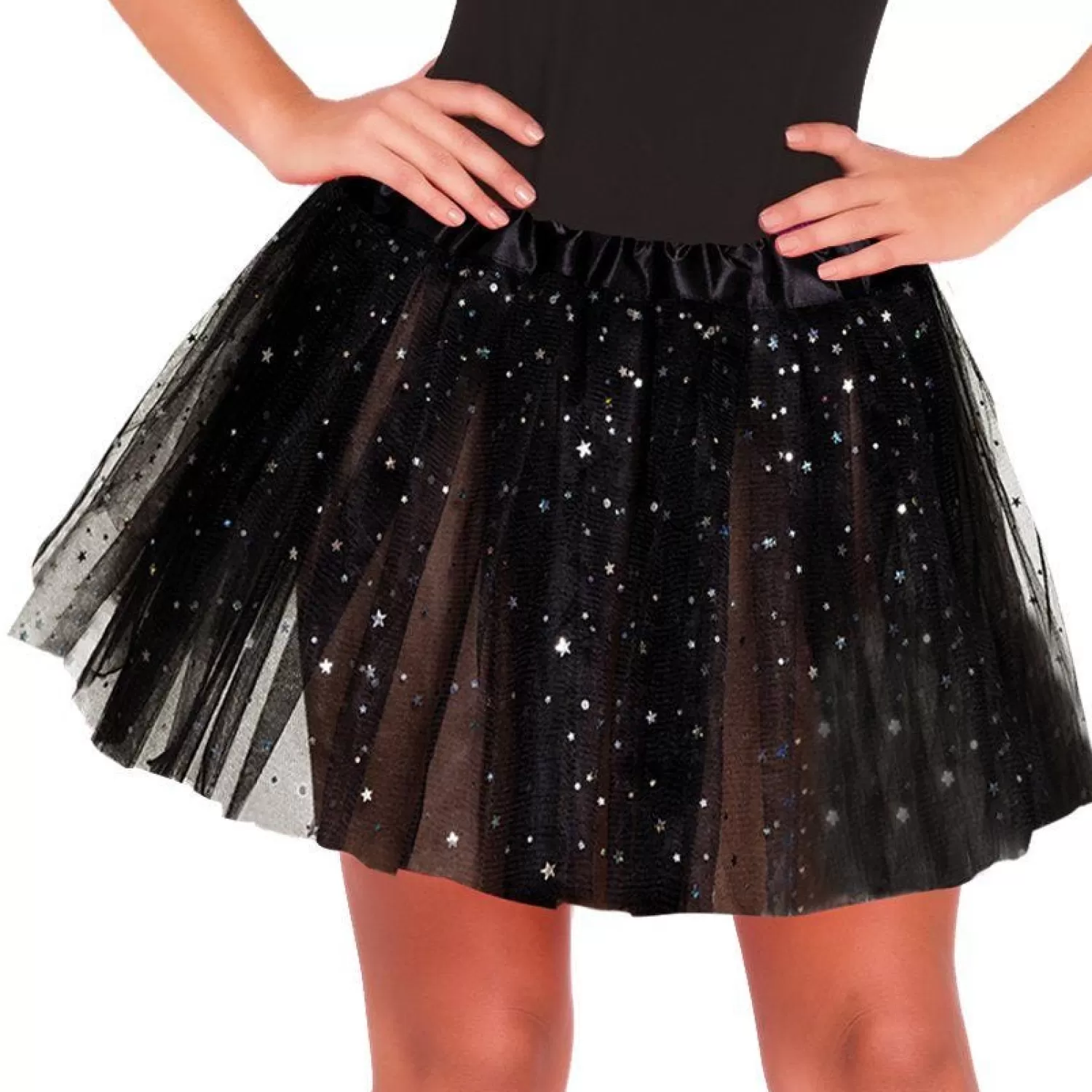 Black Glitter Tutu - Adult One Size<Party Delights Best